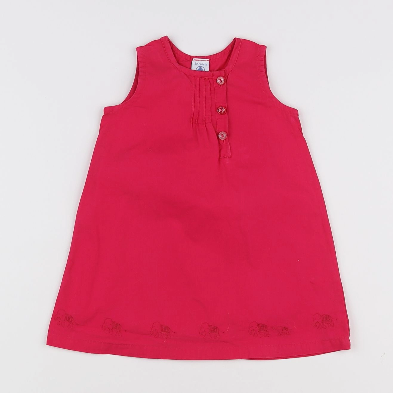 Petit Bateau - robe rose - 6 mois