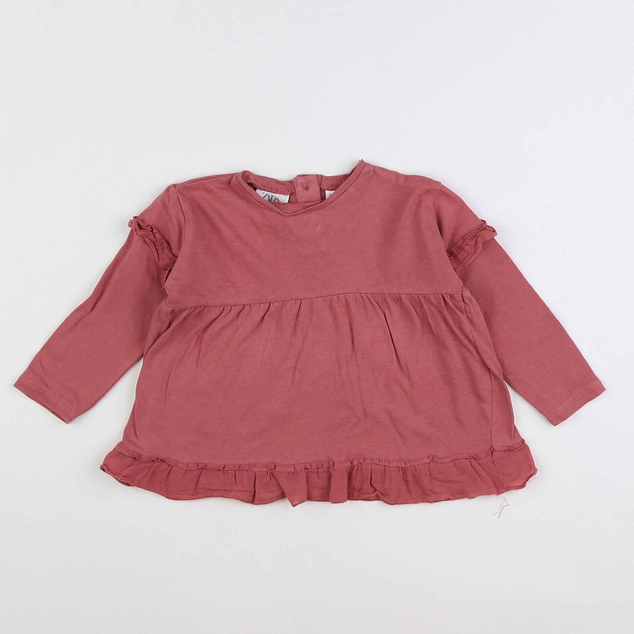 Zara - tee-shirt rose - 6/9 mois