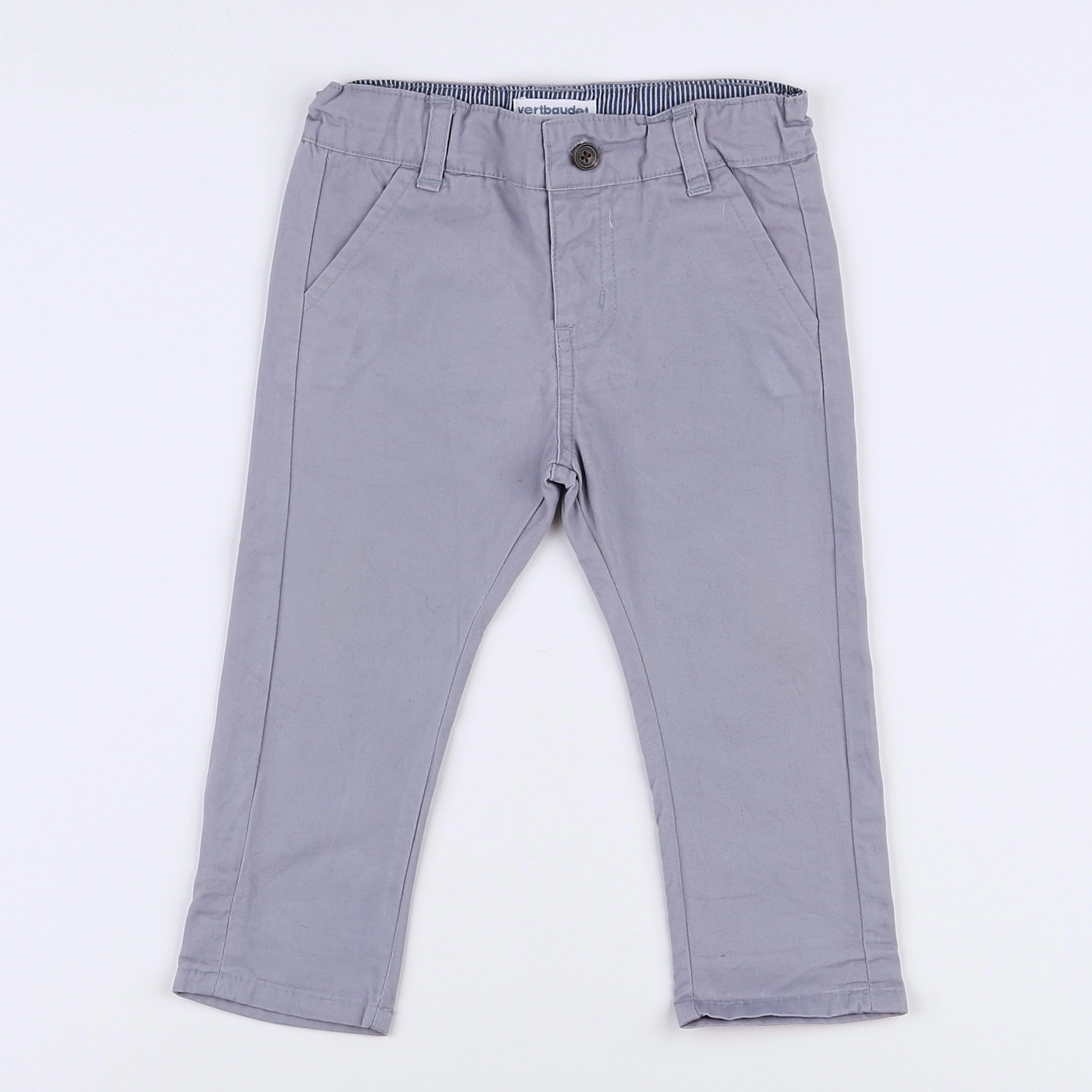 Vertbaudet - pantalon gris - 9 mois