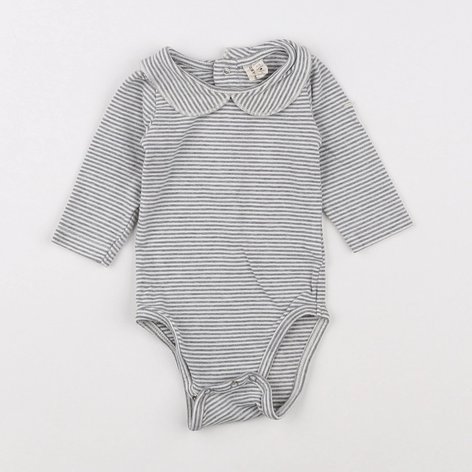 Gray Label - body vetement blanc, gris - 0/3 mois