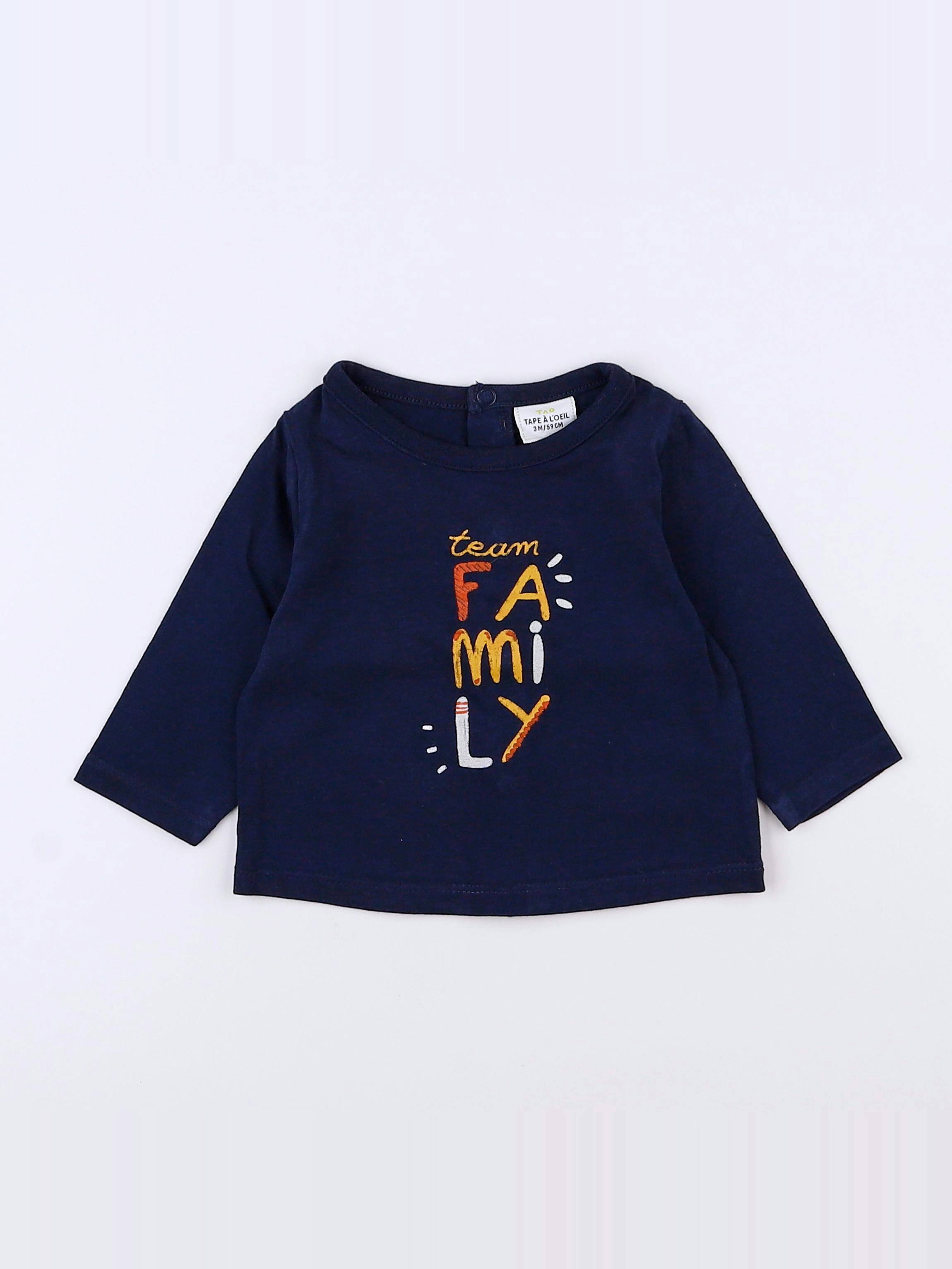 Tape à l'oeil - tee-shirt bleu - 3 mois