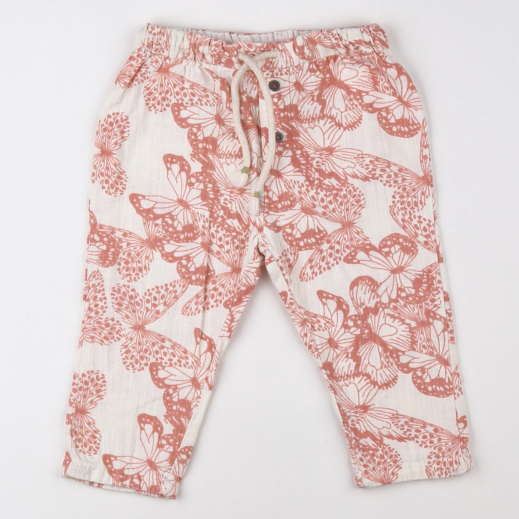 Mango - pantalon beige, rose - 9/12 mois