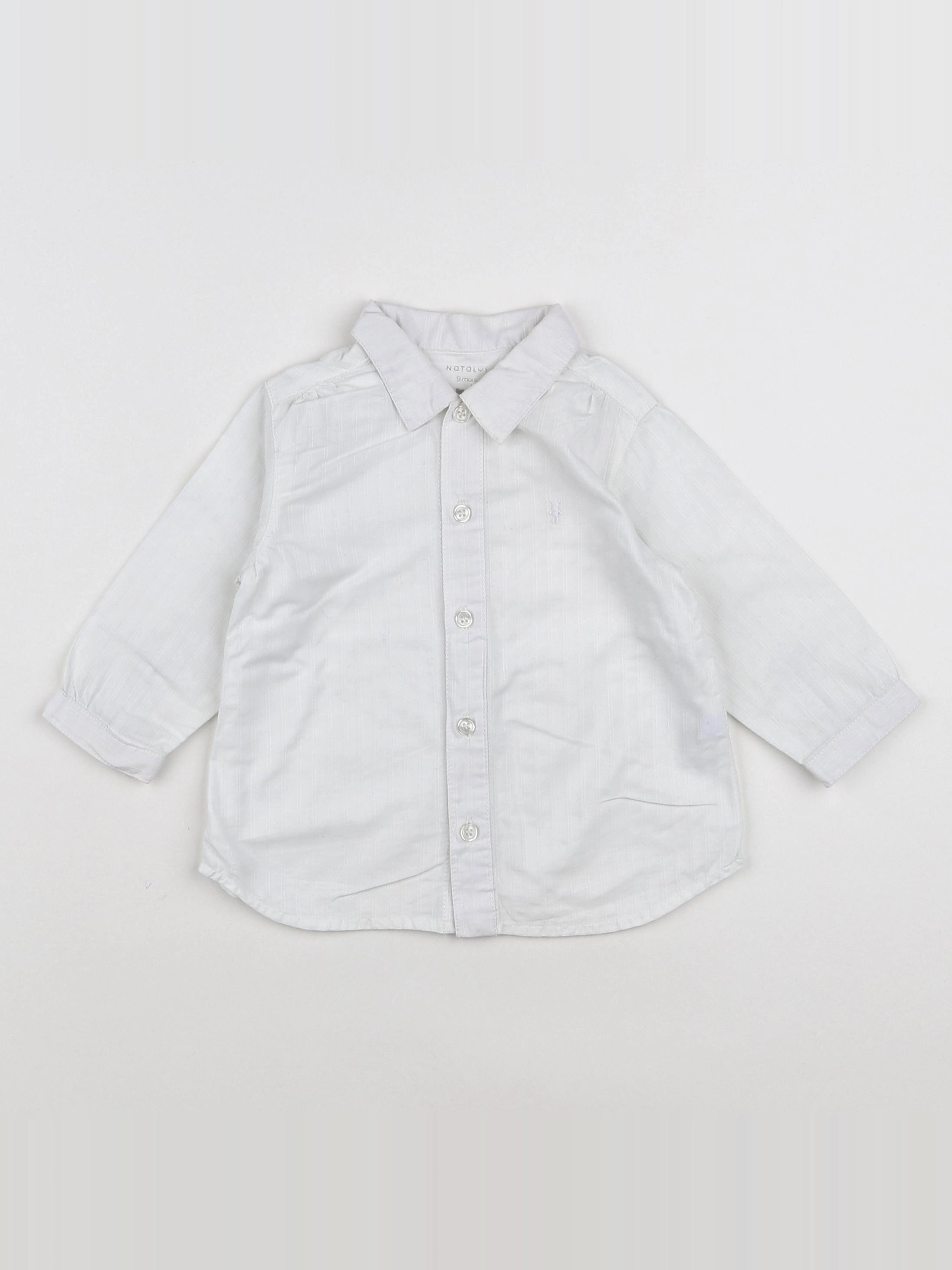 Natalys - chemise blanc - 9 mois