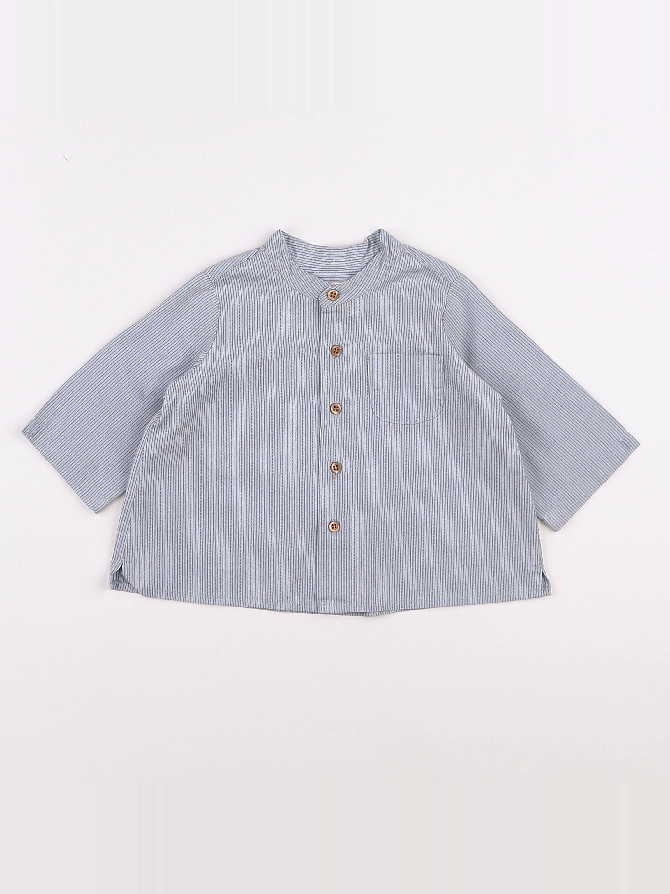 Bonpoint - chemise bleu - 6 mois