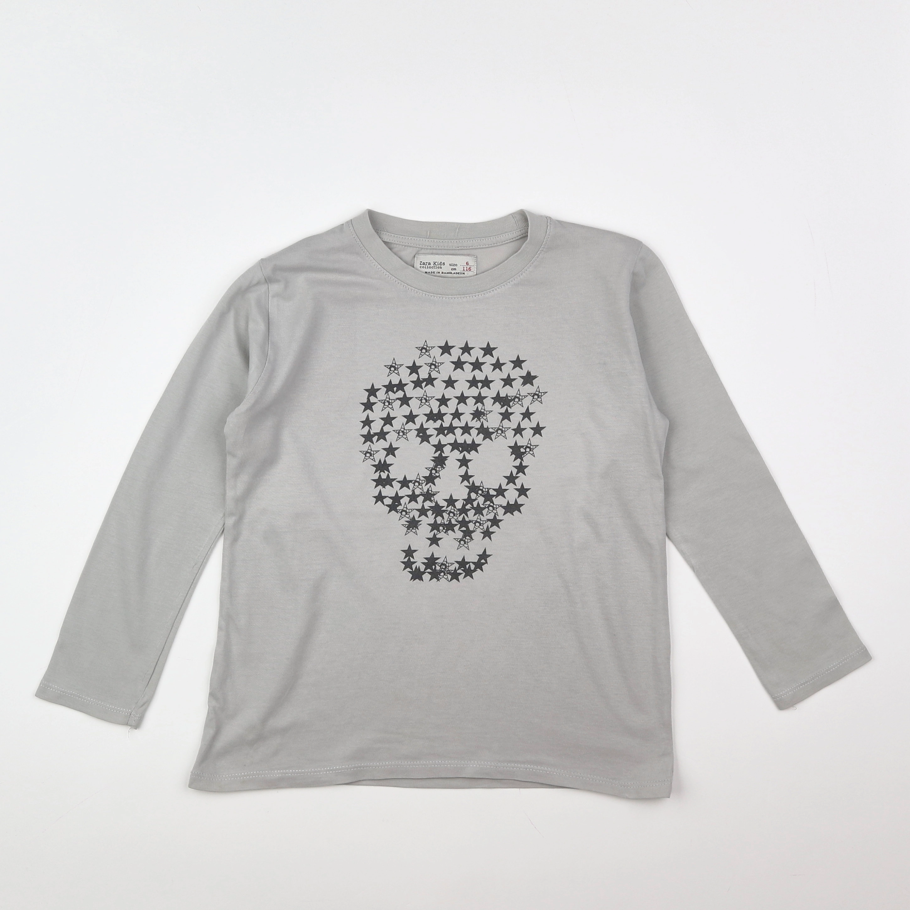 Zara - tee-shirt gris - 6 ans