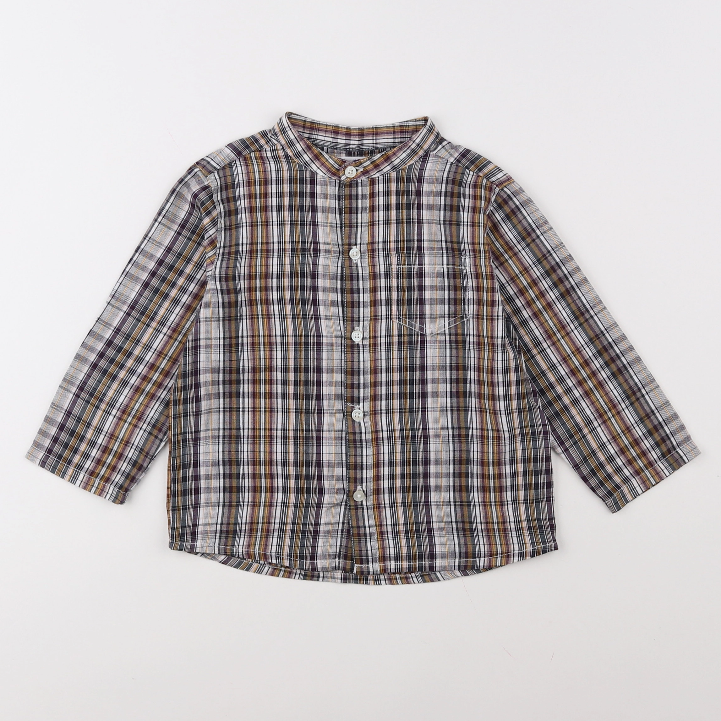 Boutchou - chemise beige, marron - 18 mois