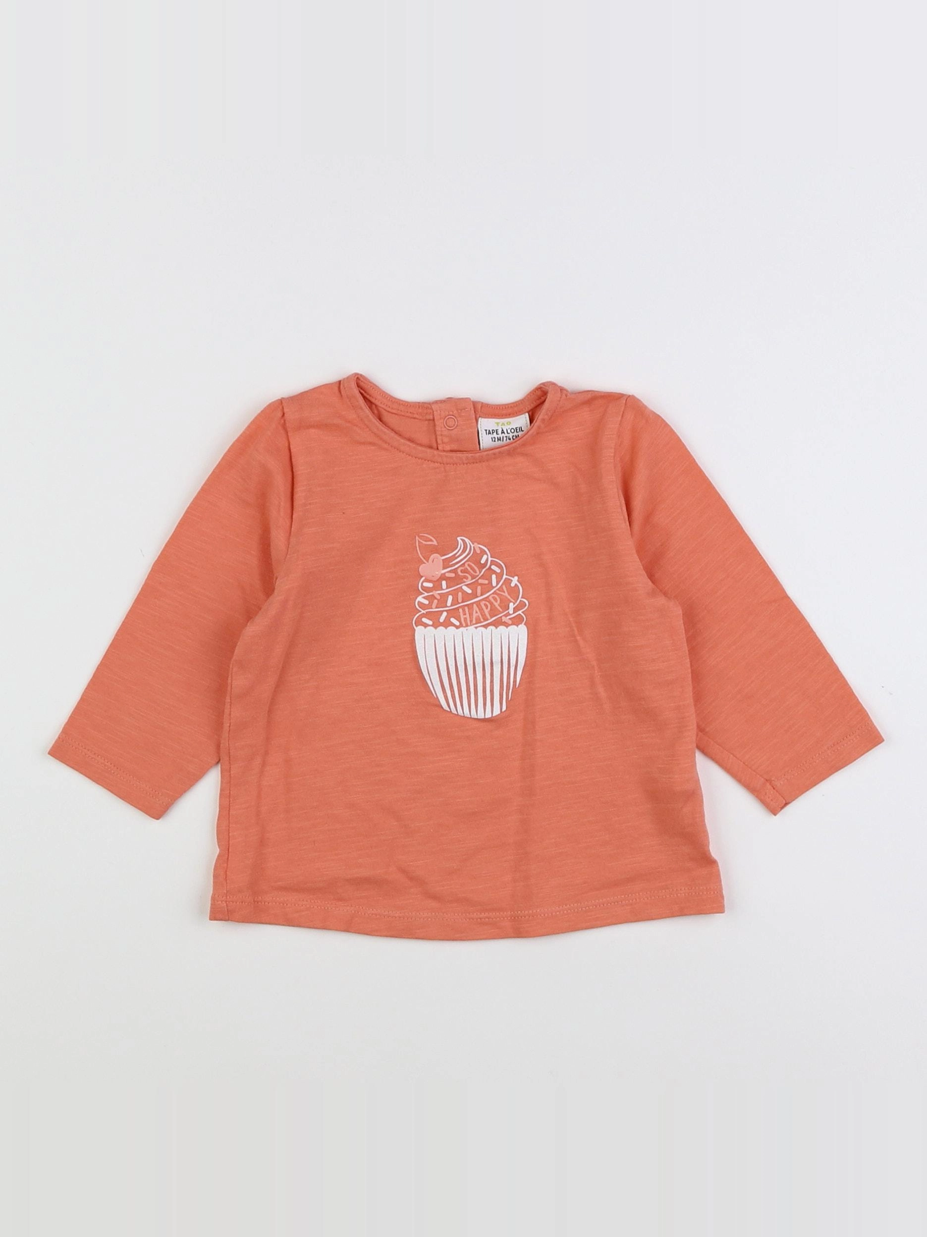 Tape à l'oeil - tee-shirt orange - 12 mois
