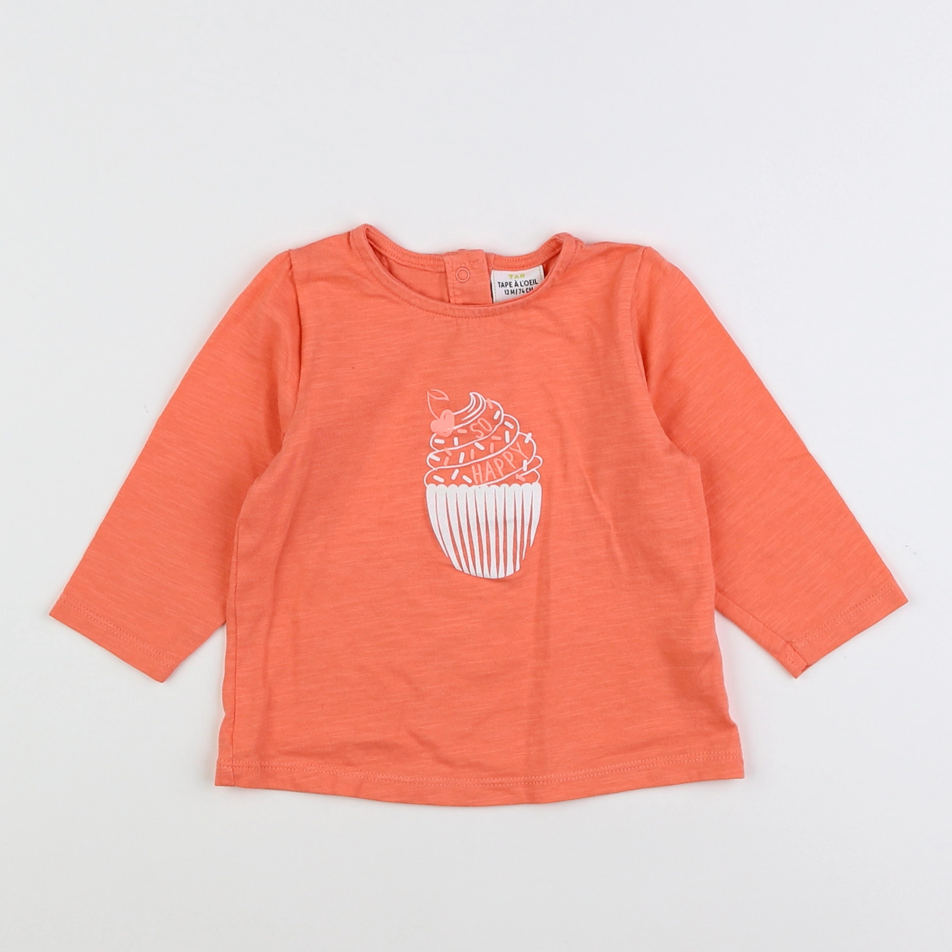 Tape à l'oeil - tee-shirt orange - 12 mois