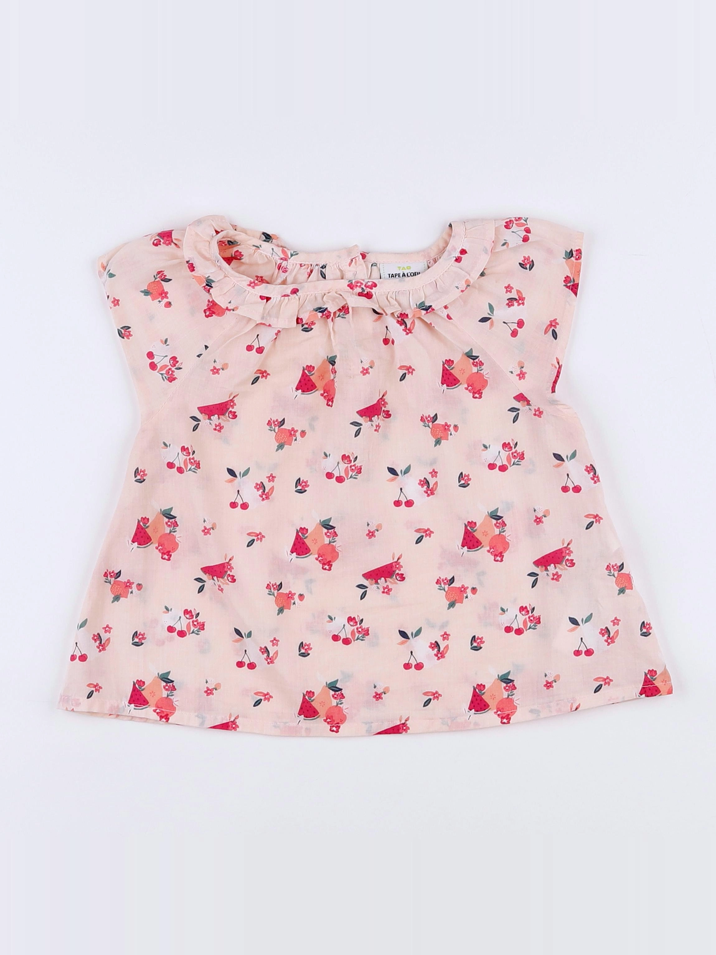 Tape à l'oeil - blouse rose - 9 mois