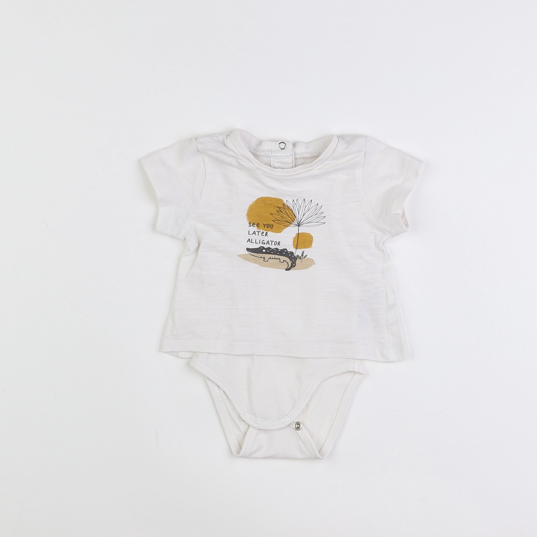 Vertbaudet - body vetement blanc - 1 mois