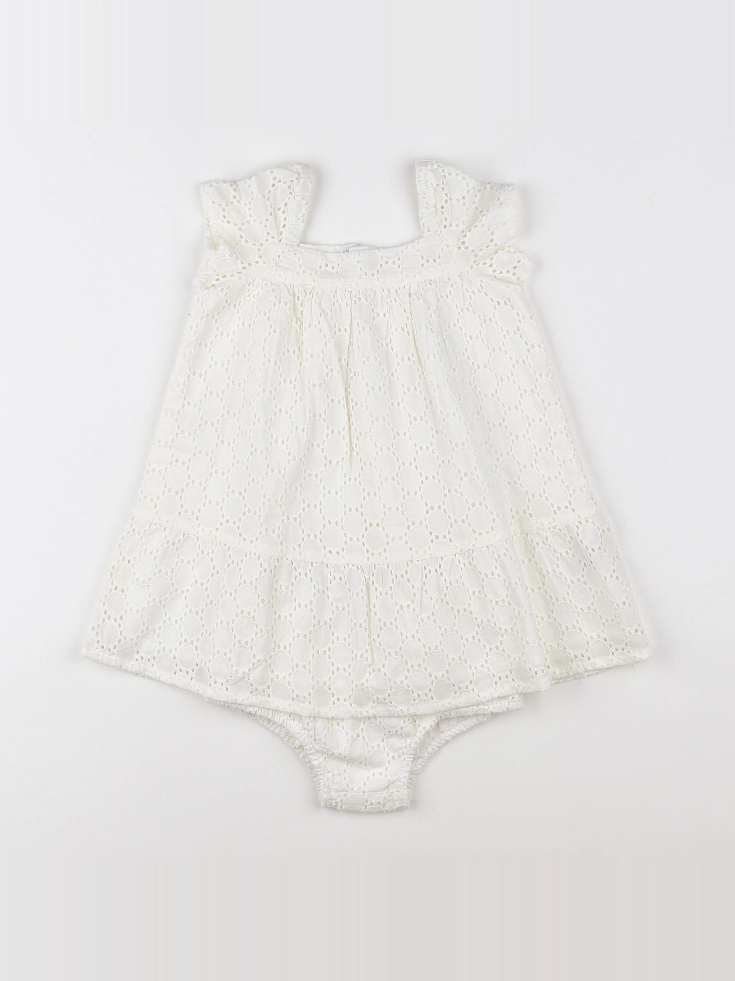 Boutchou - robe blanc - 12 mois