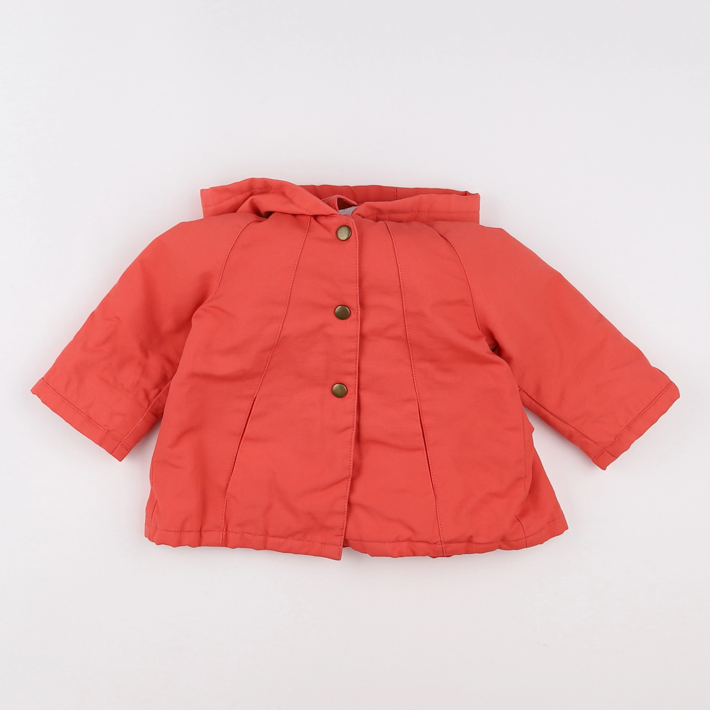 Cyrillus - veste orange - 9/12 mois