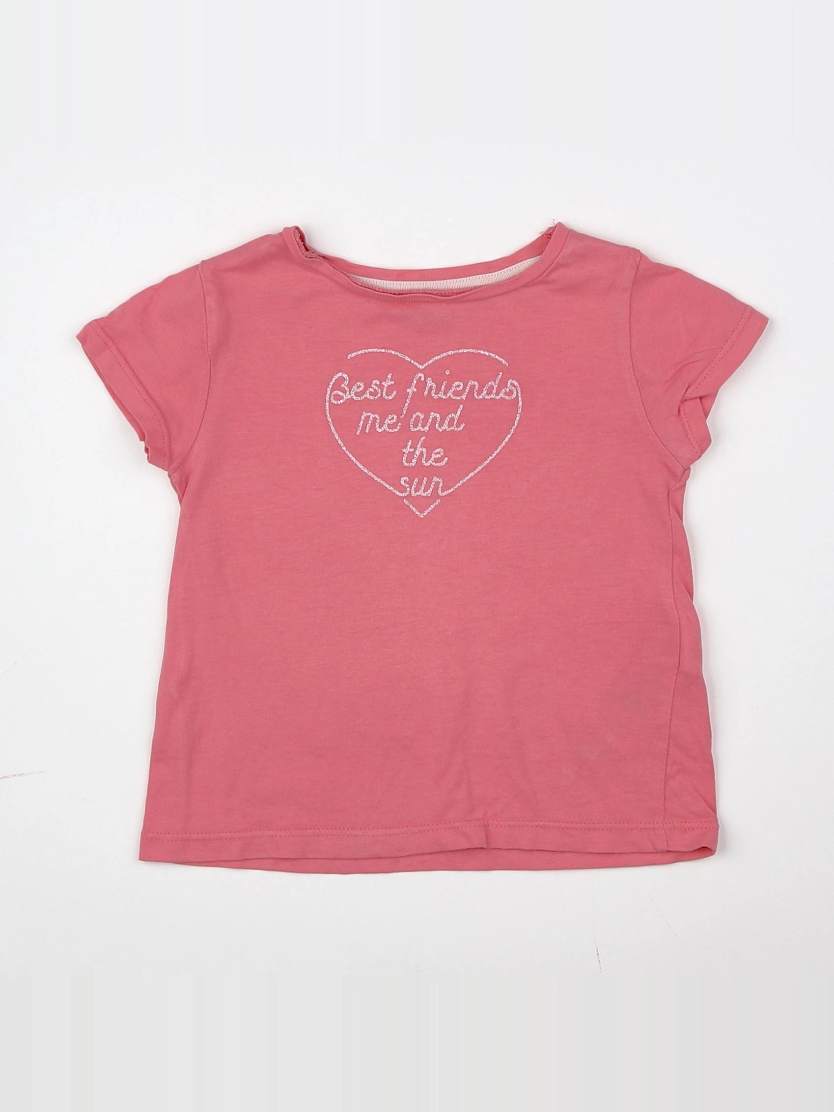 Vertbaudet - tee-shirt rose - 2 ans