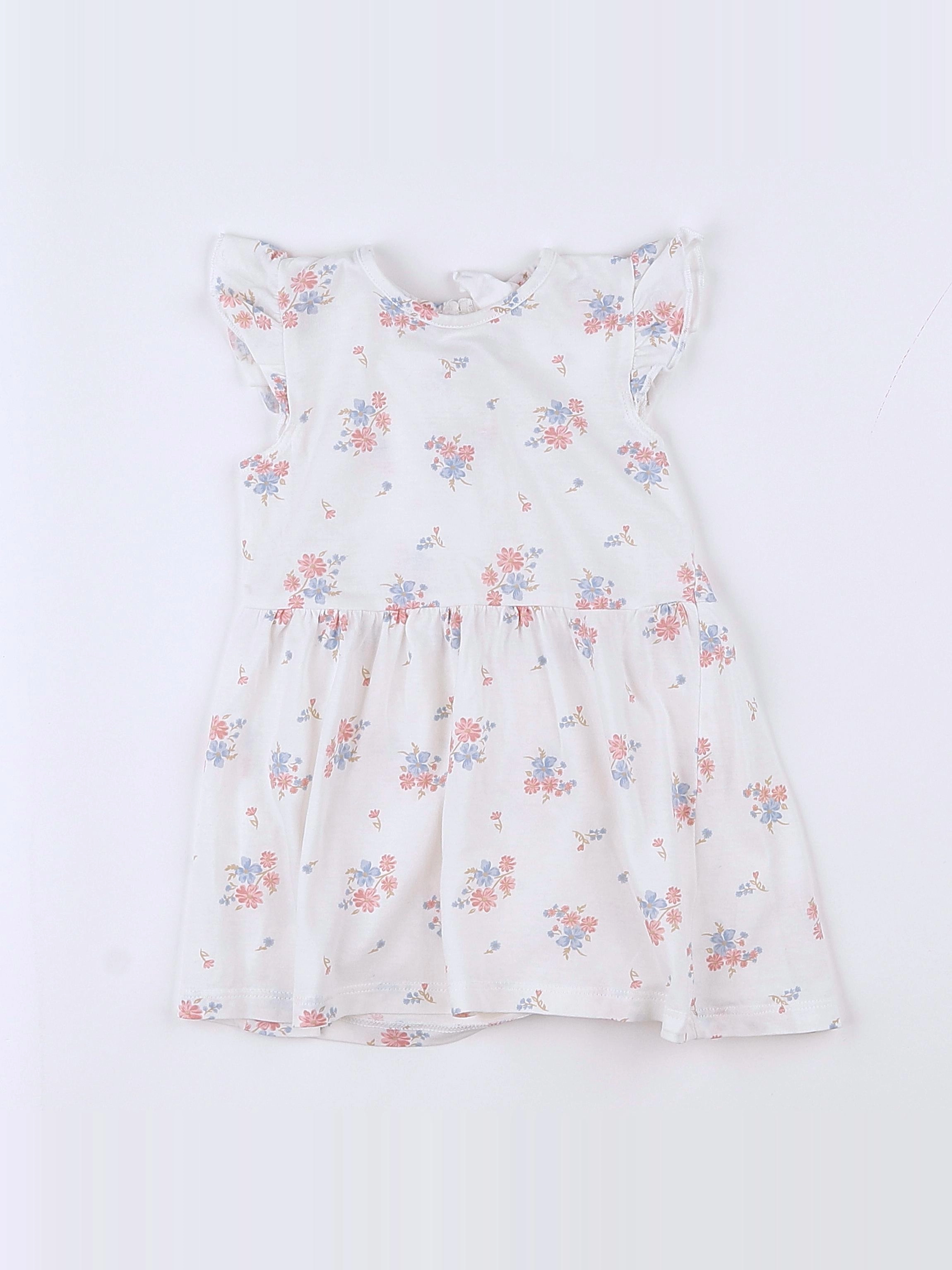 H&M - robe blanc, multicolore - 9 mois