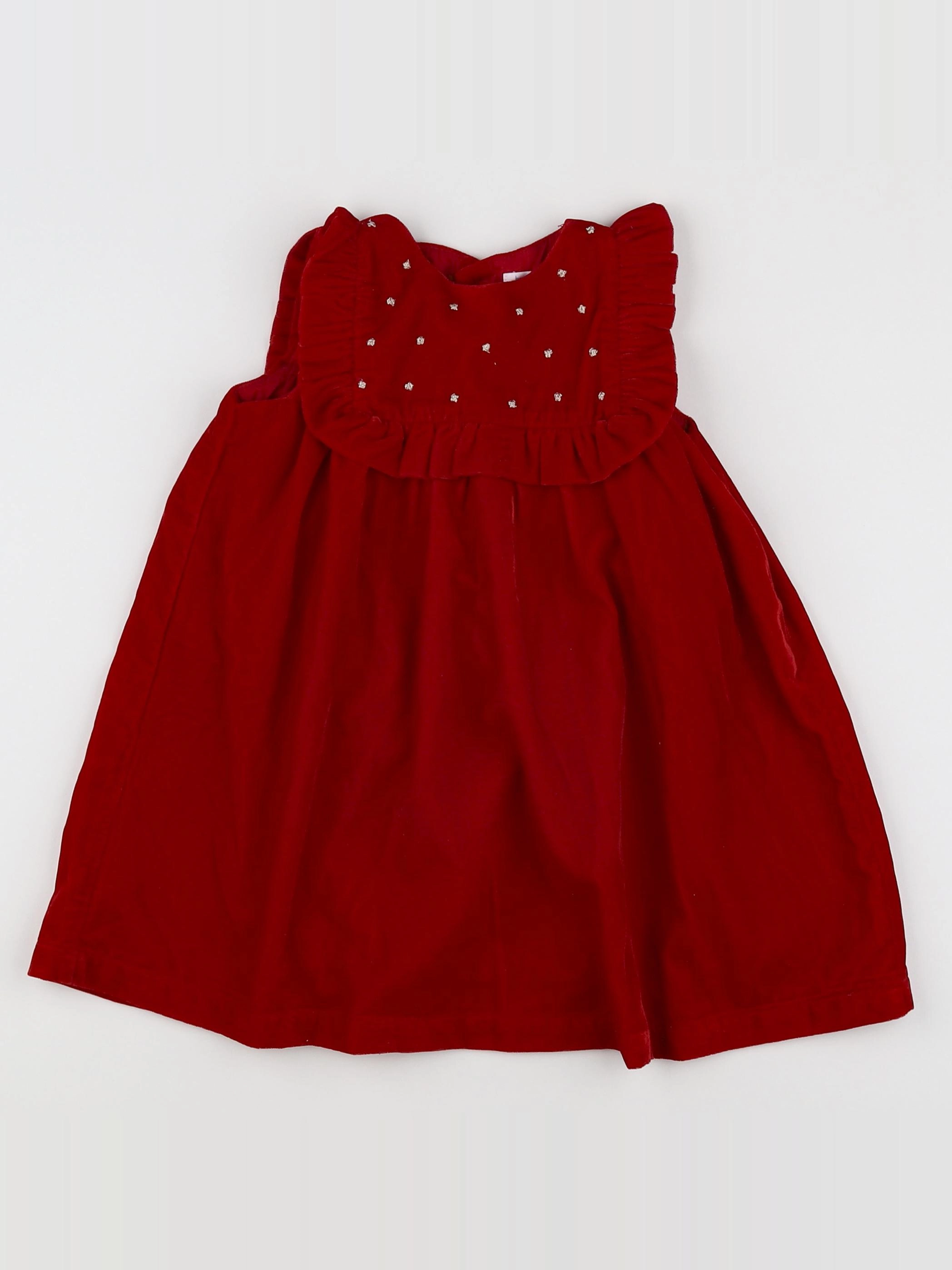 Boutchou - robe rouge - 12 mois
