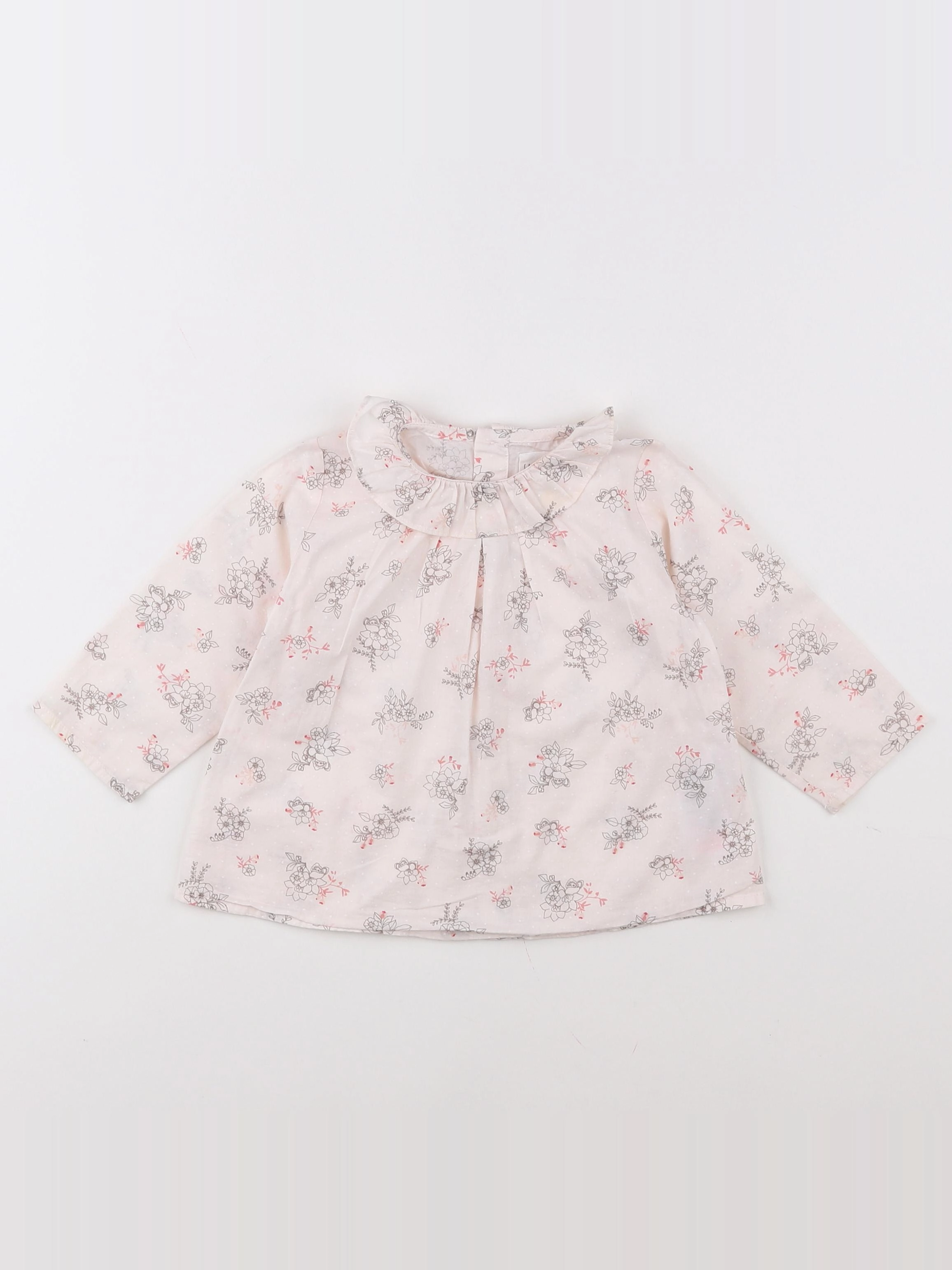 Carrément Beau - blouse rose - 12 mois