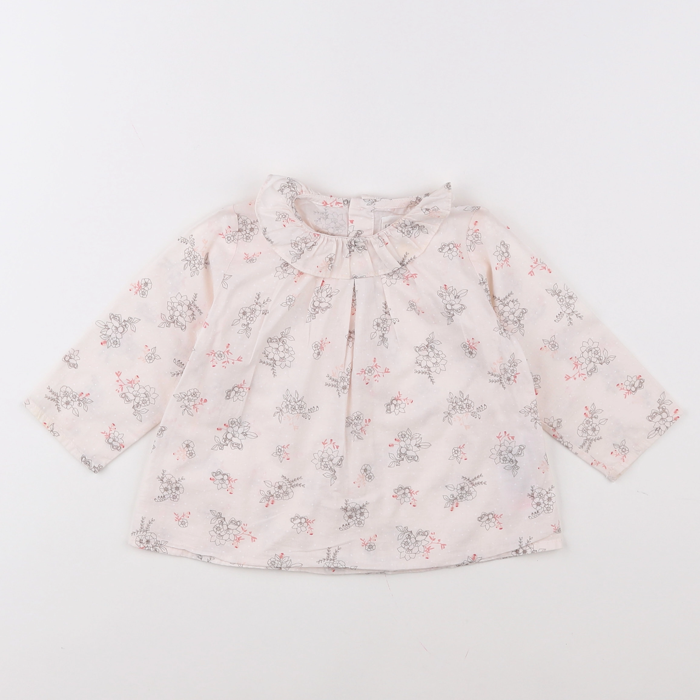 Carrément Beau - blouse rose - 12 mois