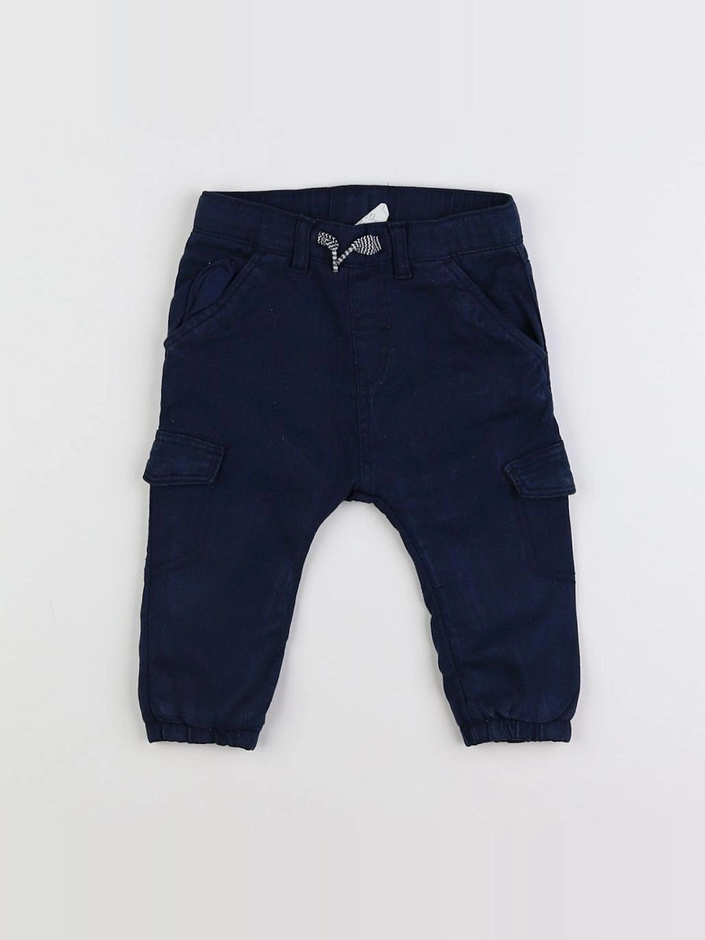 H&M - pantalon bleu - 6/9 mois