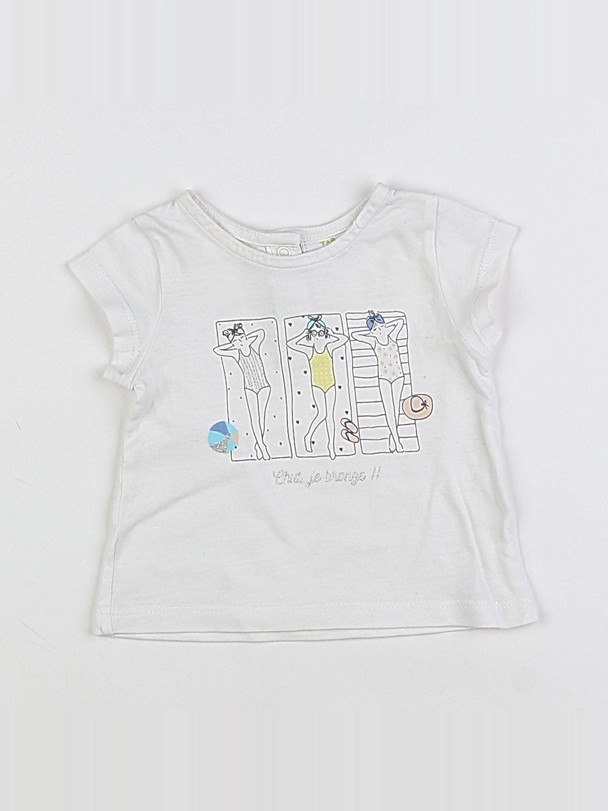 Tape à l'oeil - tee-shirt blanc - 3 mois