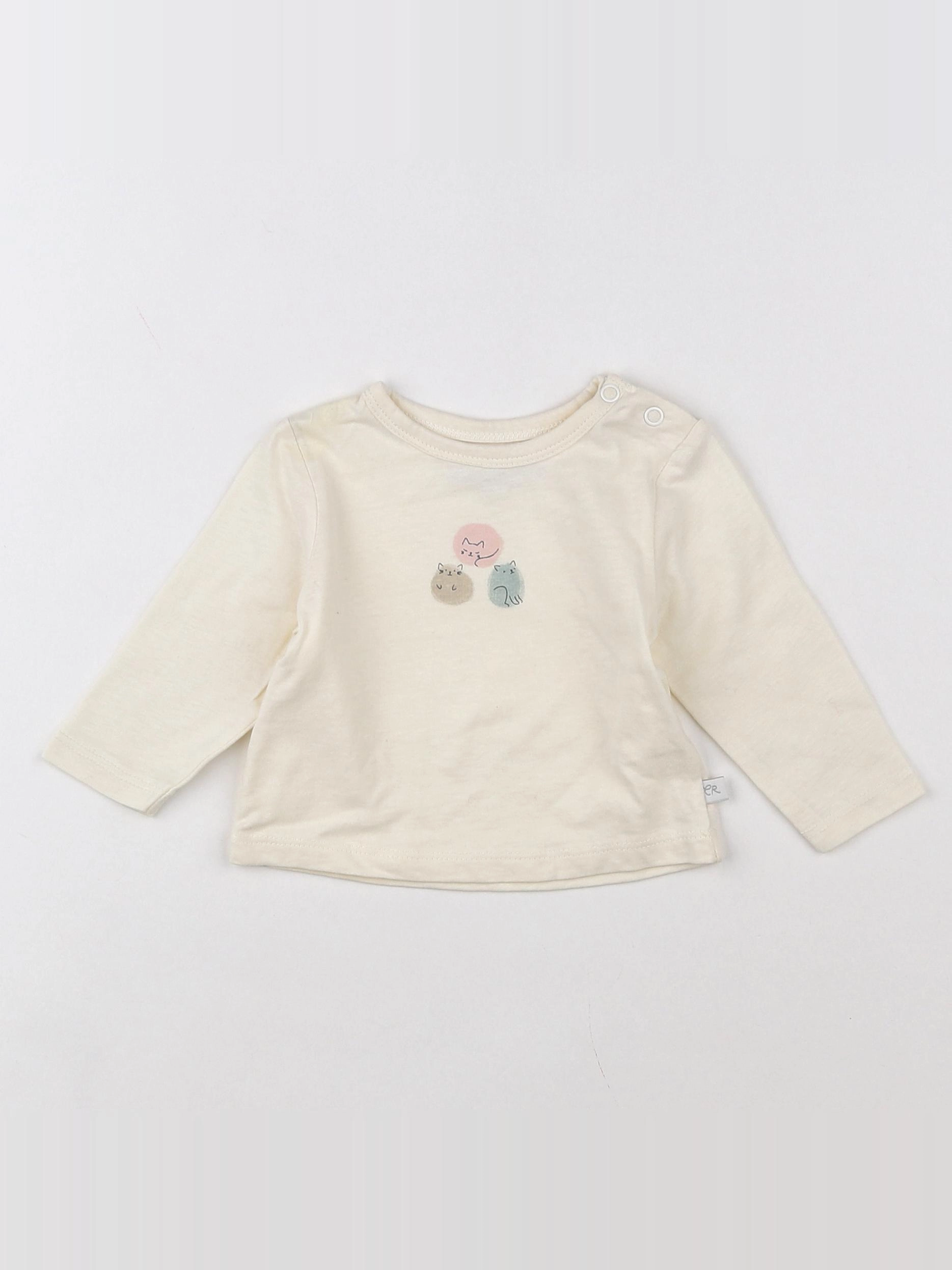 Cadet Rousselle - tee-shirt beige - 3 mois