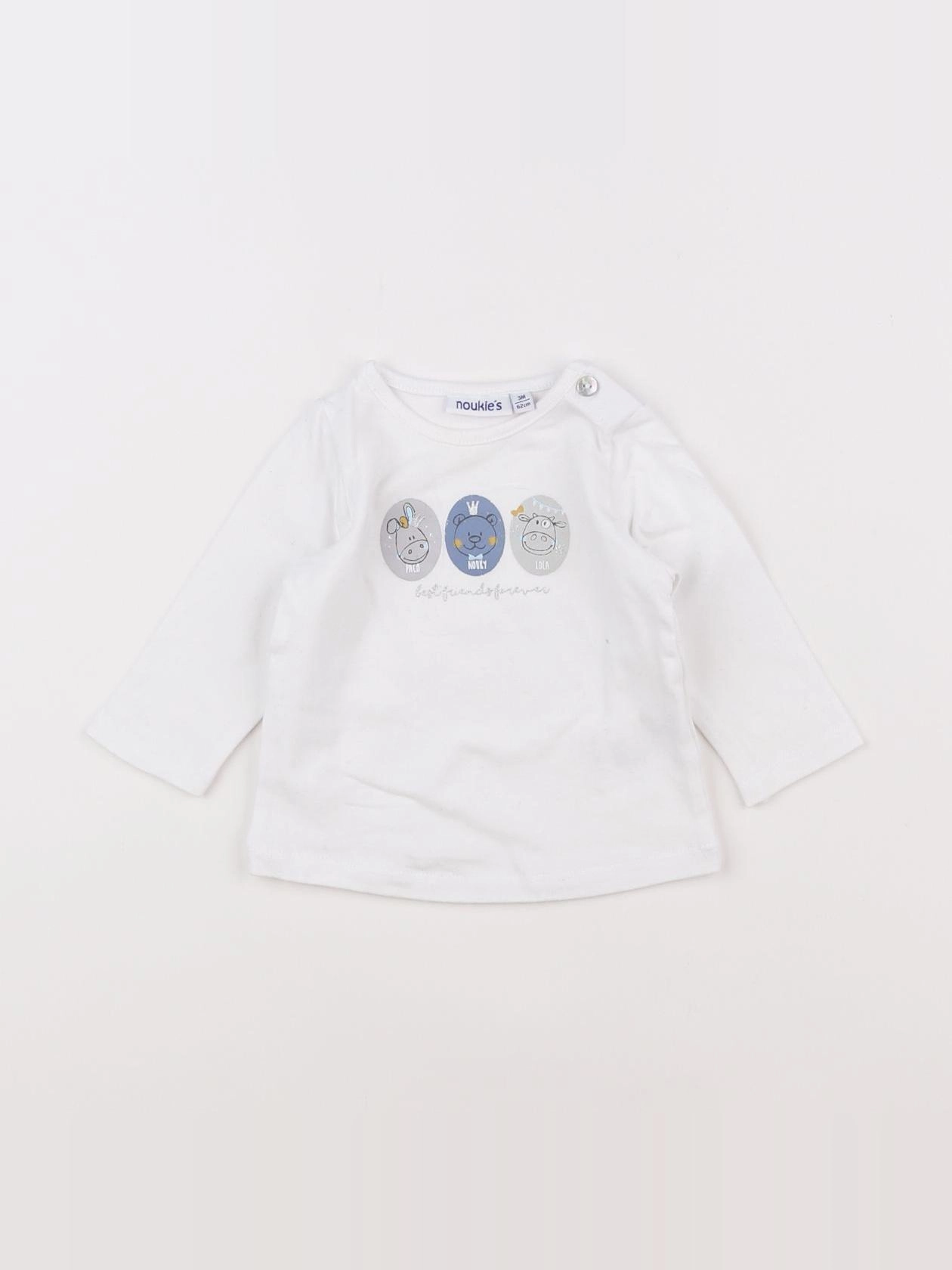 Noukie's - tee-shirt blanc - 3 mois