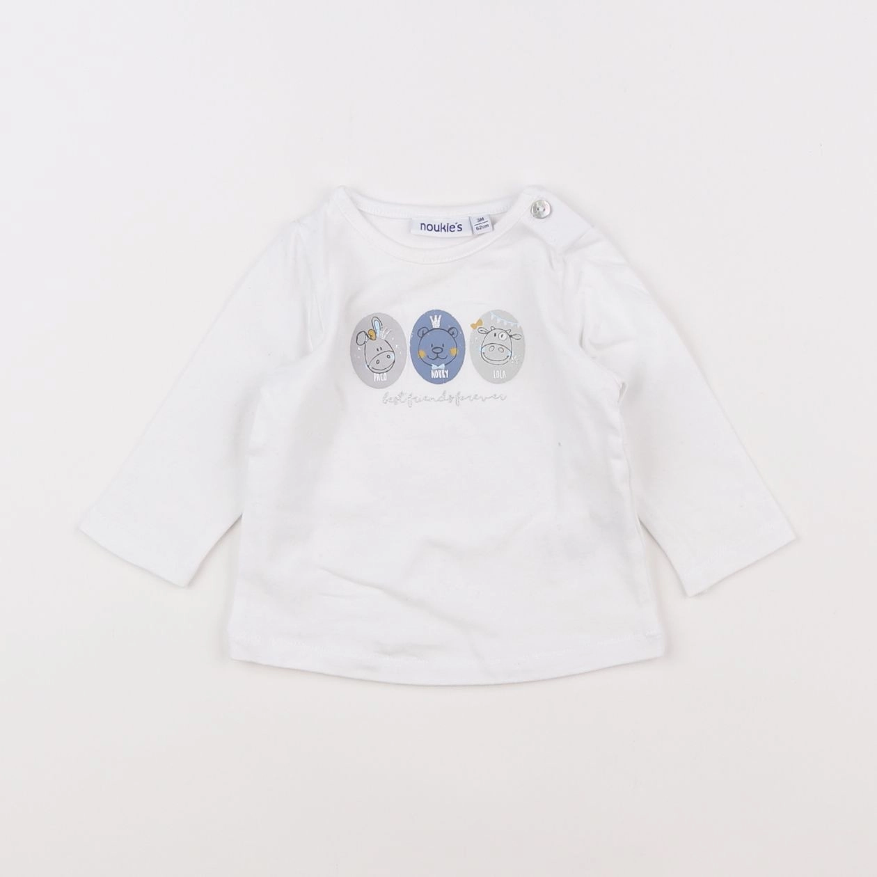 Noukie's - tee-shirt blanc - 3 mois