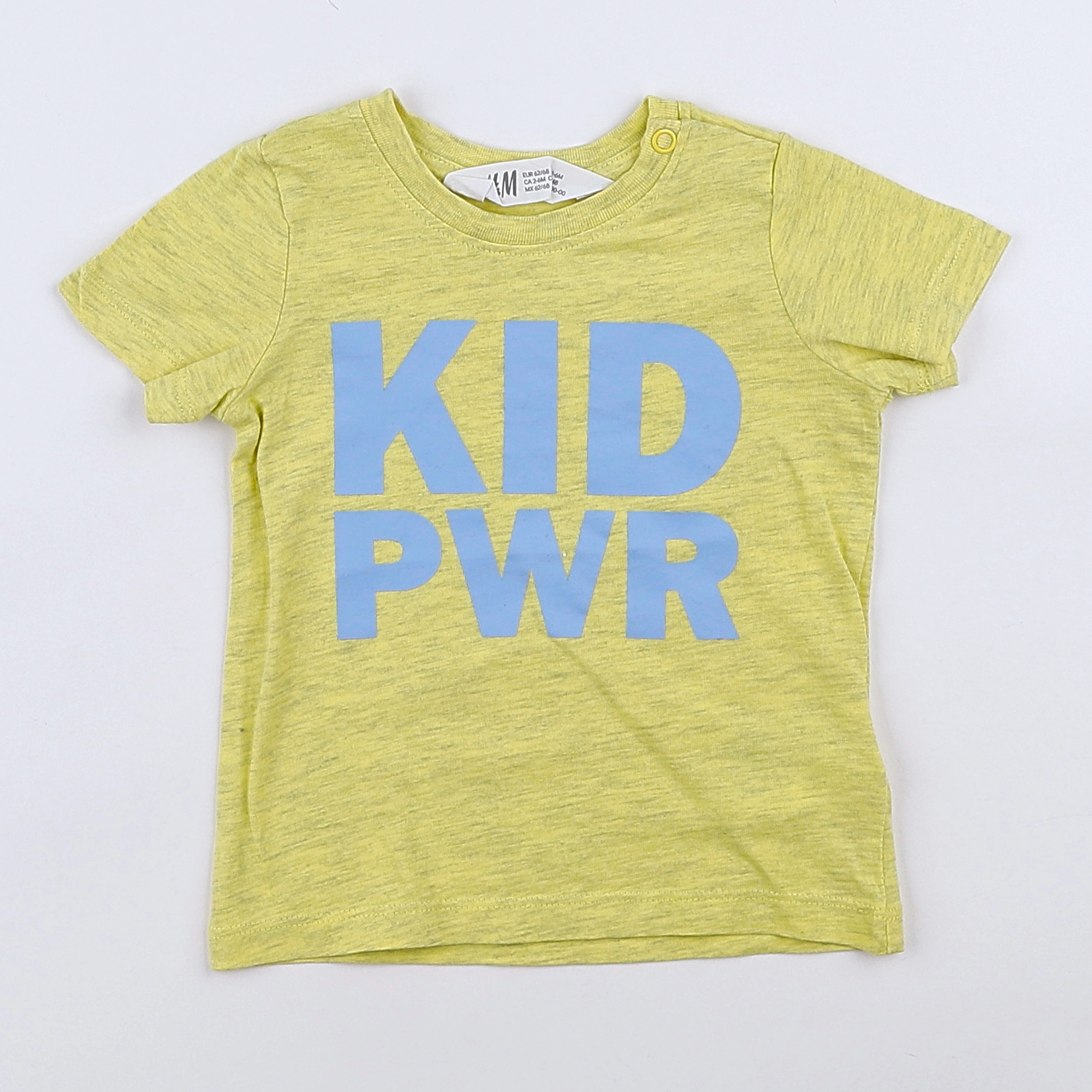 H&M - tee-shirt jaune - 3/6 mois