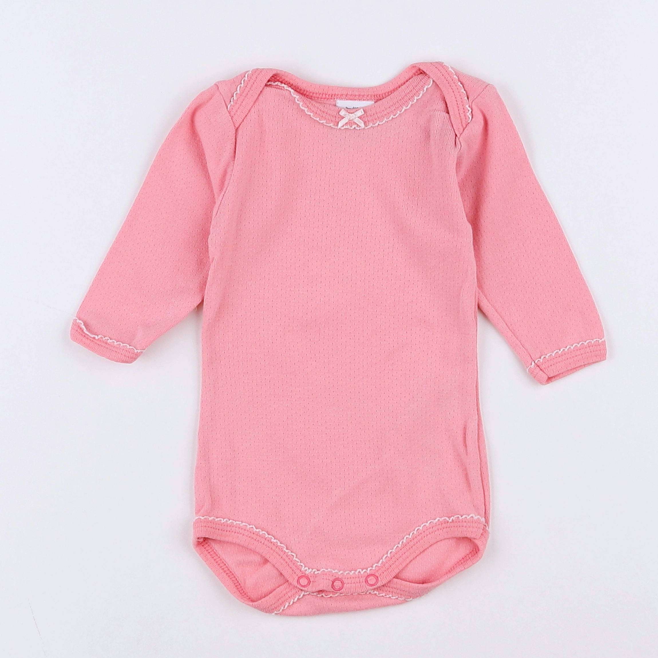 Petit Bateau - body rose - 3 mois