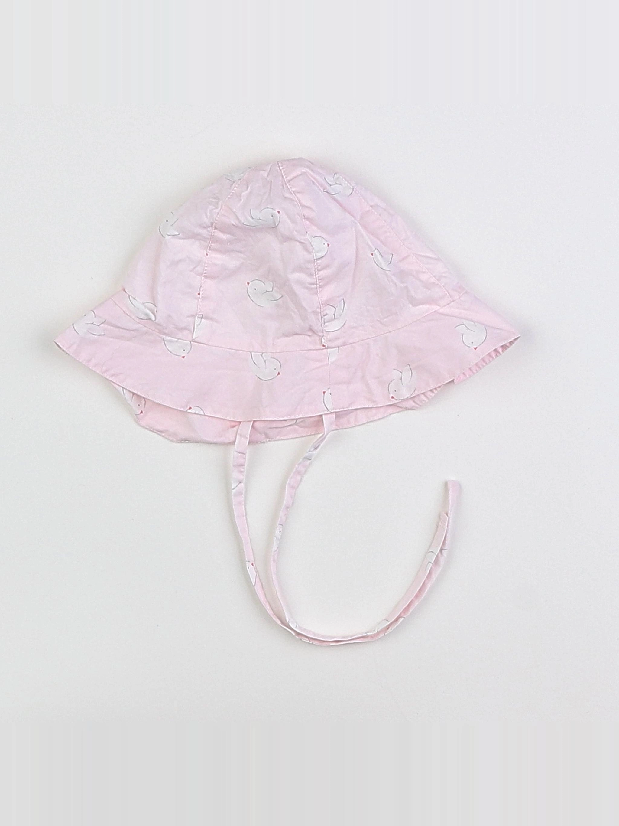 Jacadi - chapeau rose, blanc - 6 mois