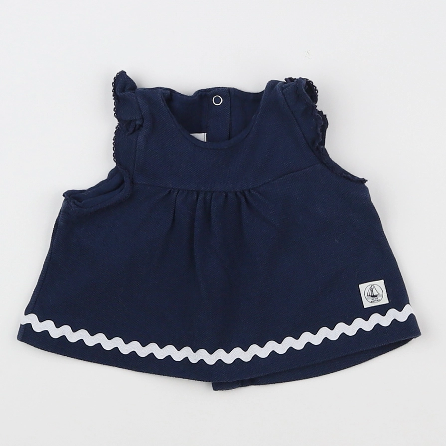 Petit Bateau - débardeur bleu - 3 mois