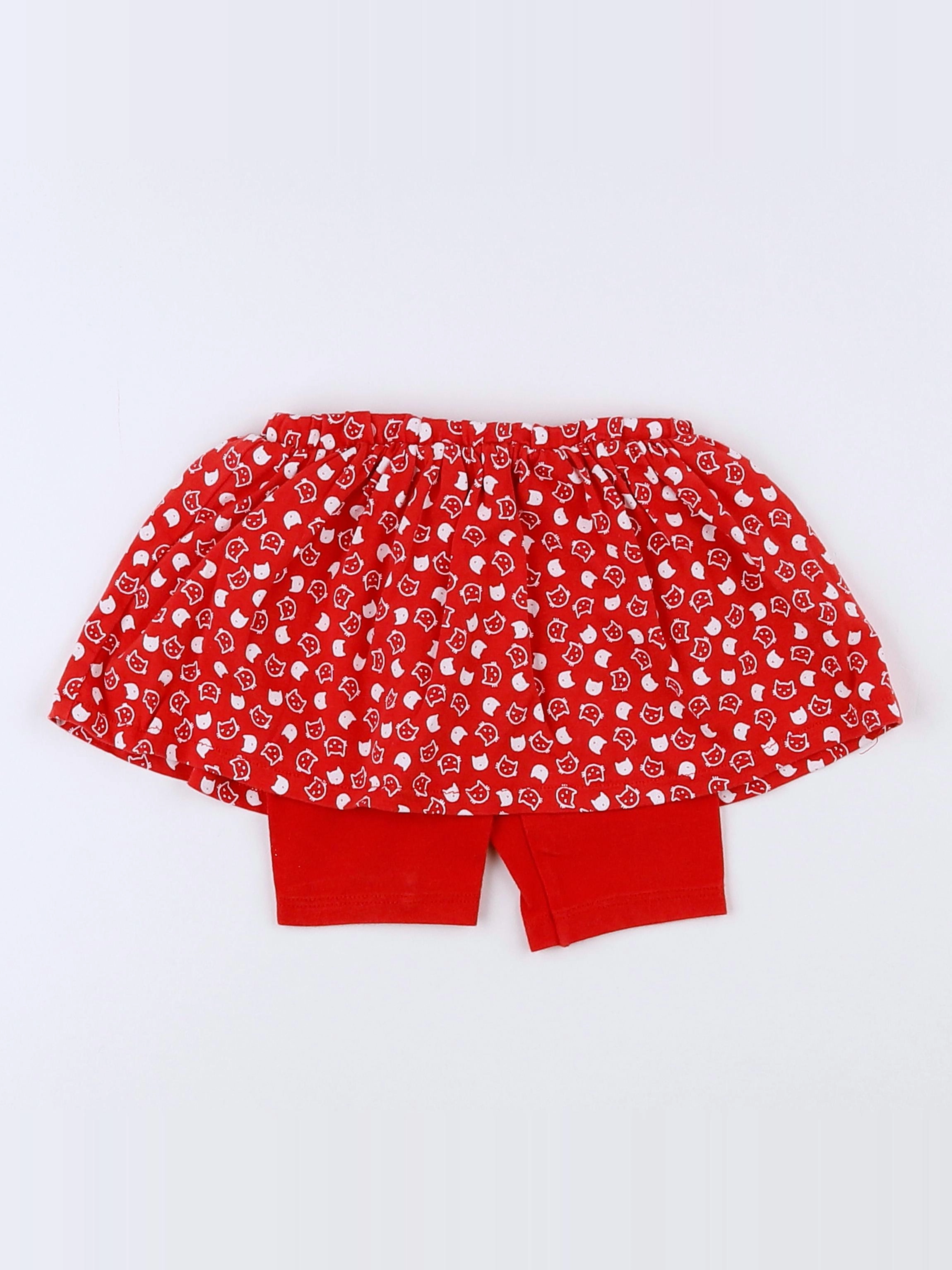 Absorba - jupe rouge, blanc - 6 mois