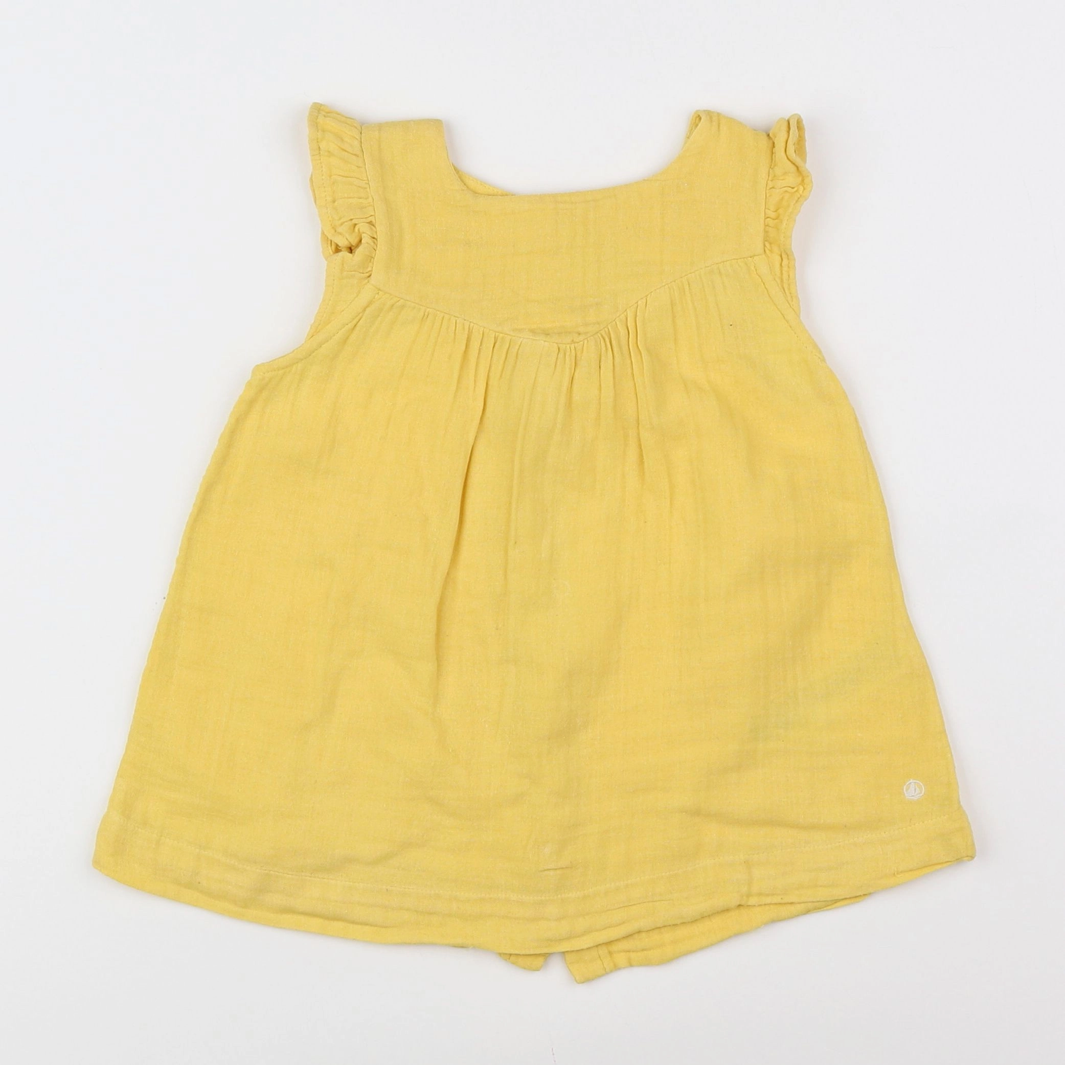 Petit Bateau - robe jaune - 12 mois