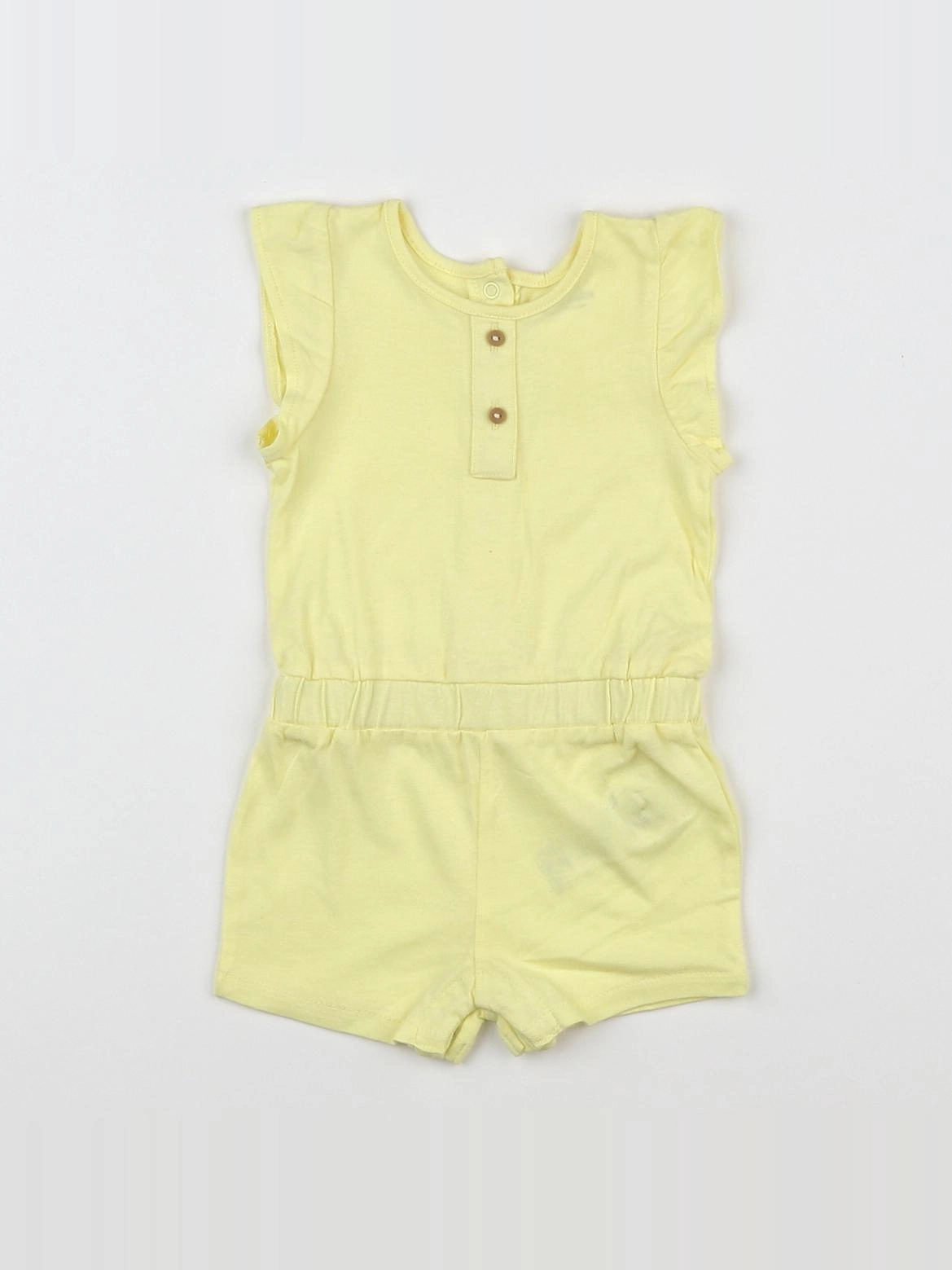 Vertbaudet - combinaison jaune fluo - 3 mois