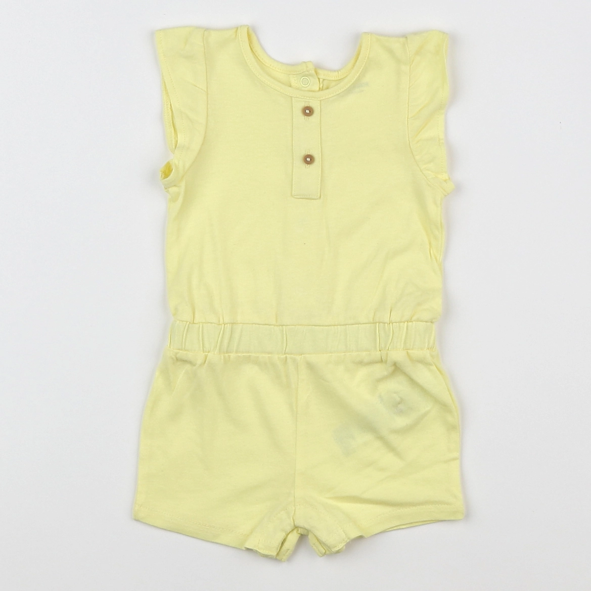 Vertbaudet - combinaison jaune fluo - 3 mois