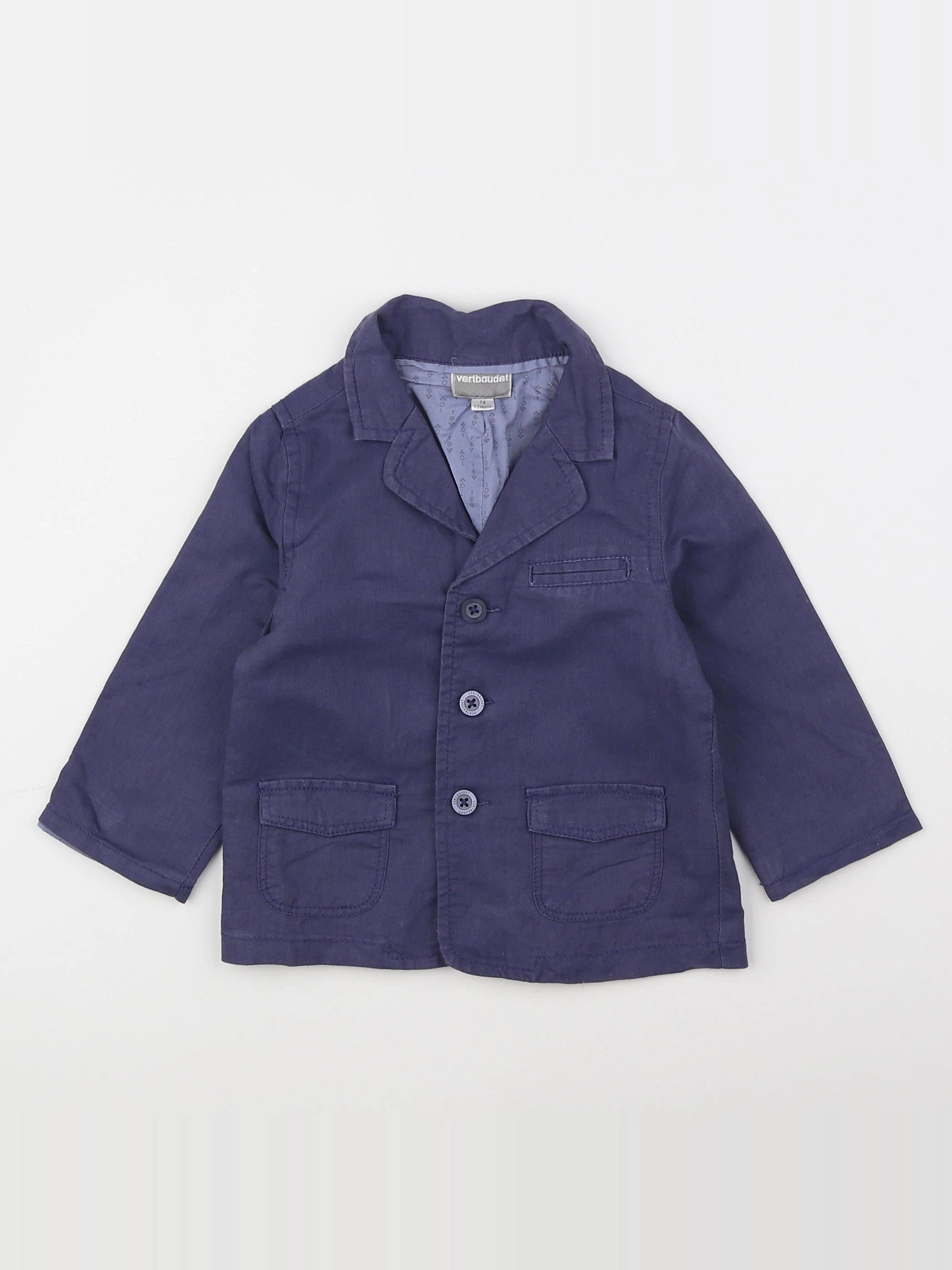 Vertbaudet - veste bleu - 12 mois