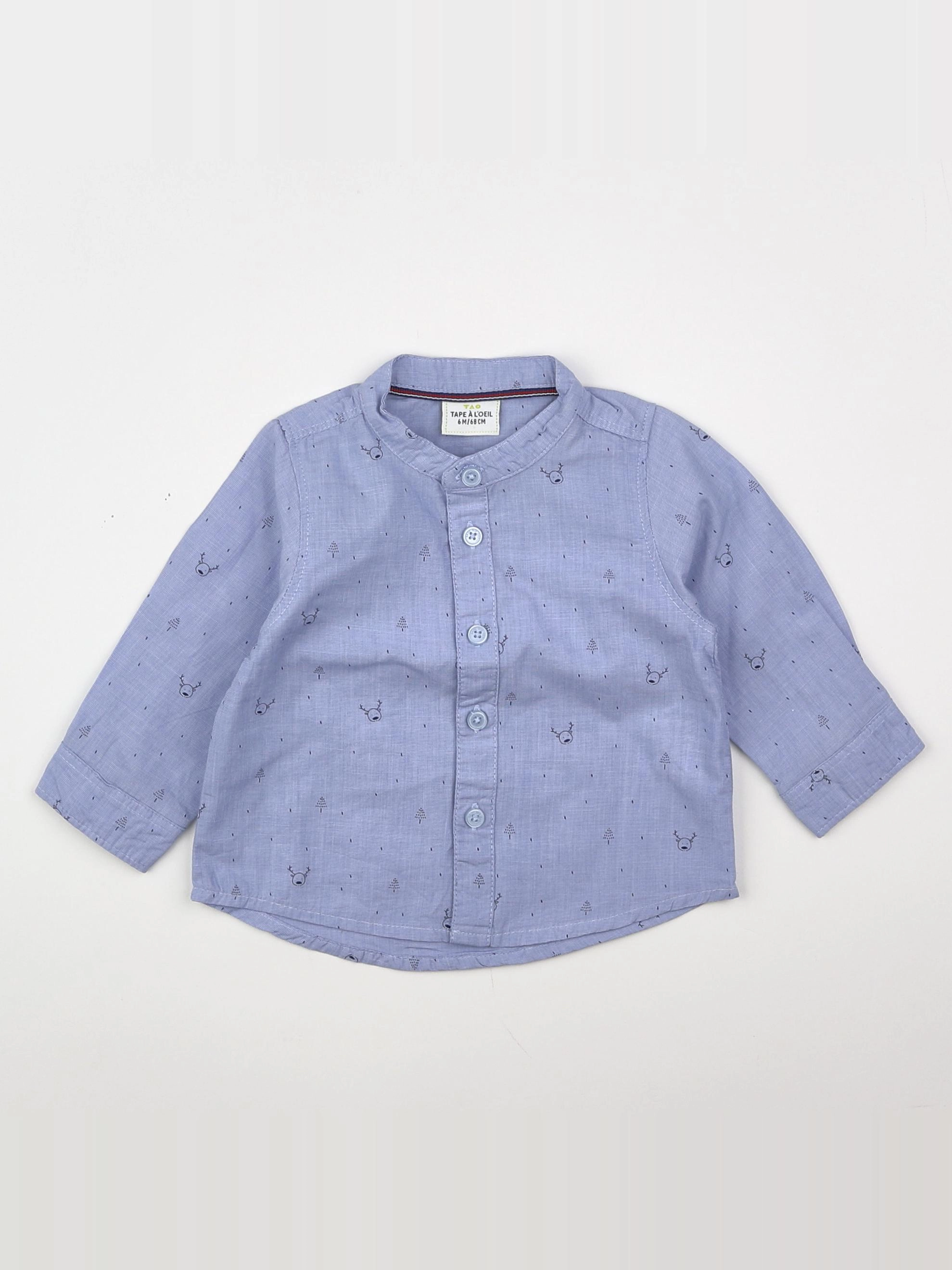 Tape à l'oeil - chemise bleu - 6 mois