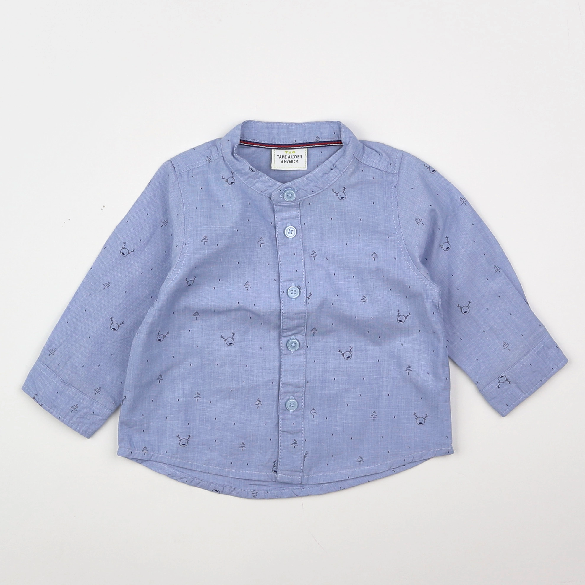 Tape à l'oeil - chemise bleu - 6 mois