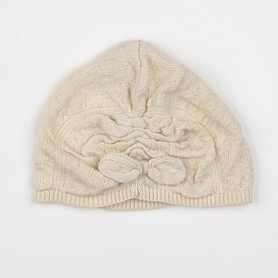 Vertbaudet - bonnet beige - 3/9 mois