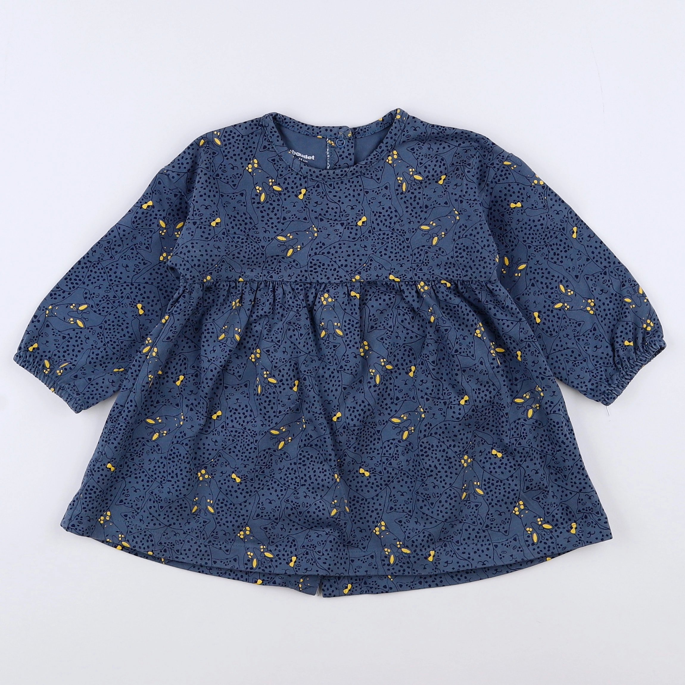 Vertbaudet - robe bleu - 12 mois