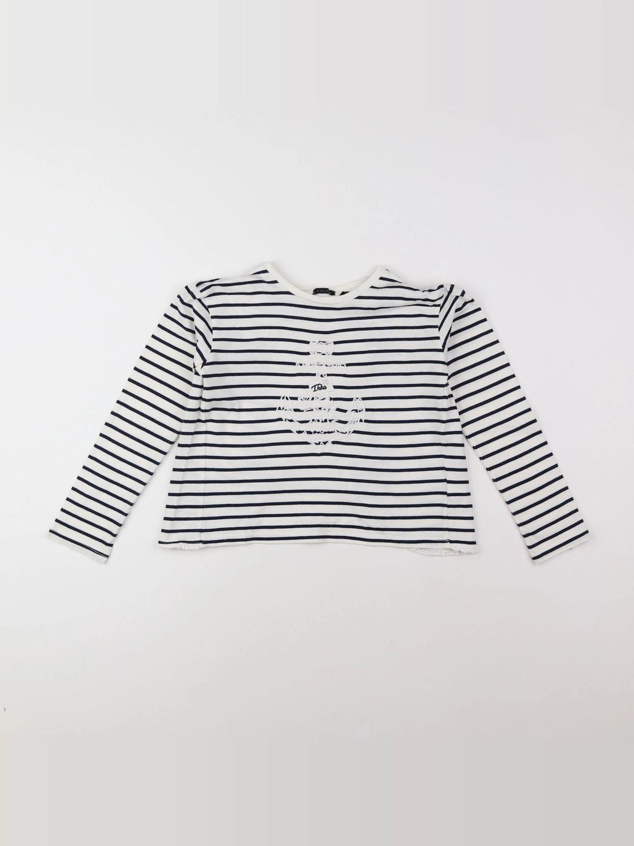 IKKS - tee-shirt bleu, blanc - 8 ans