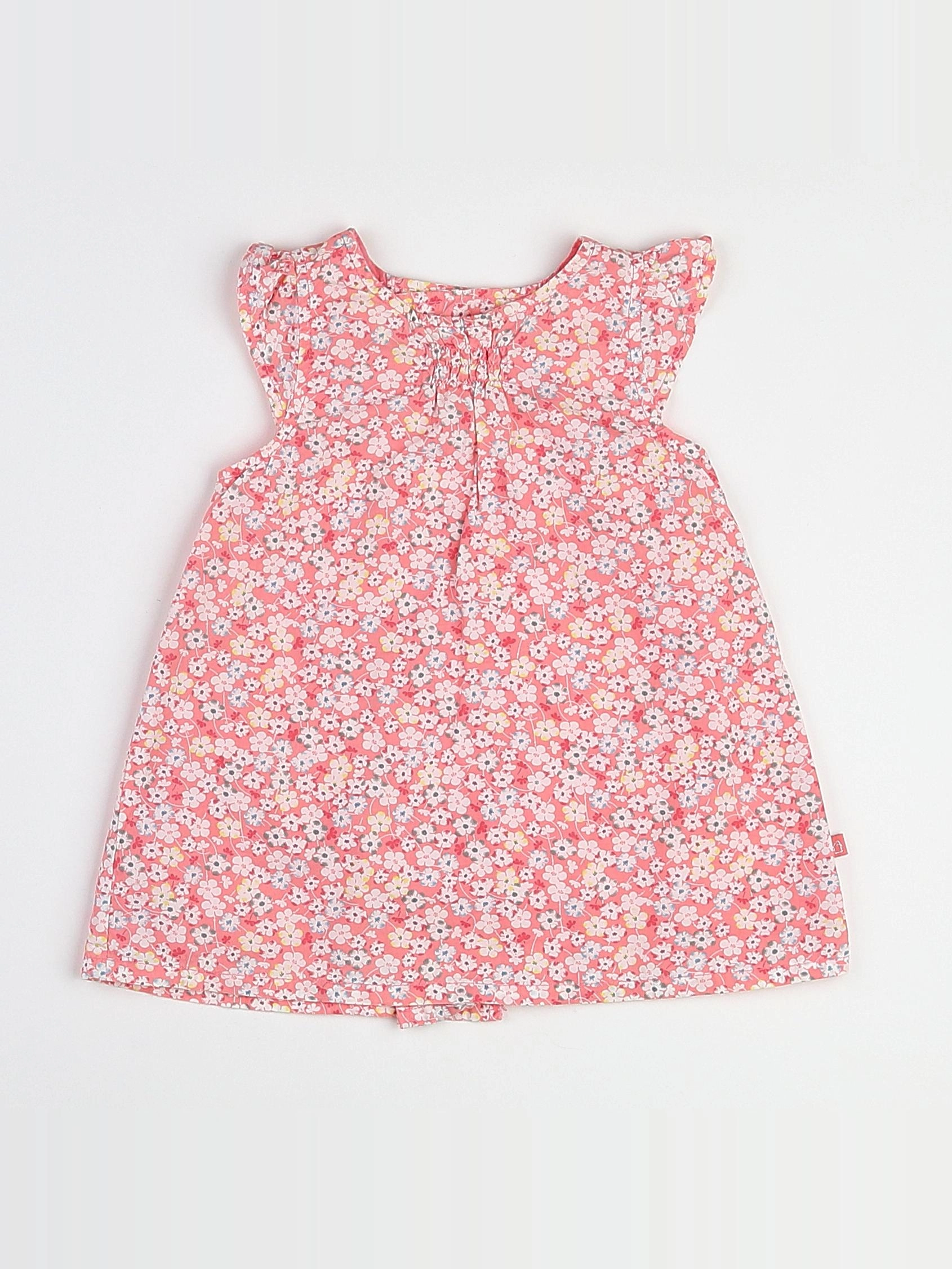 Cadet Rousselle - robe rose, bleu - 6 mois