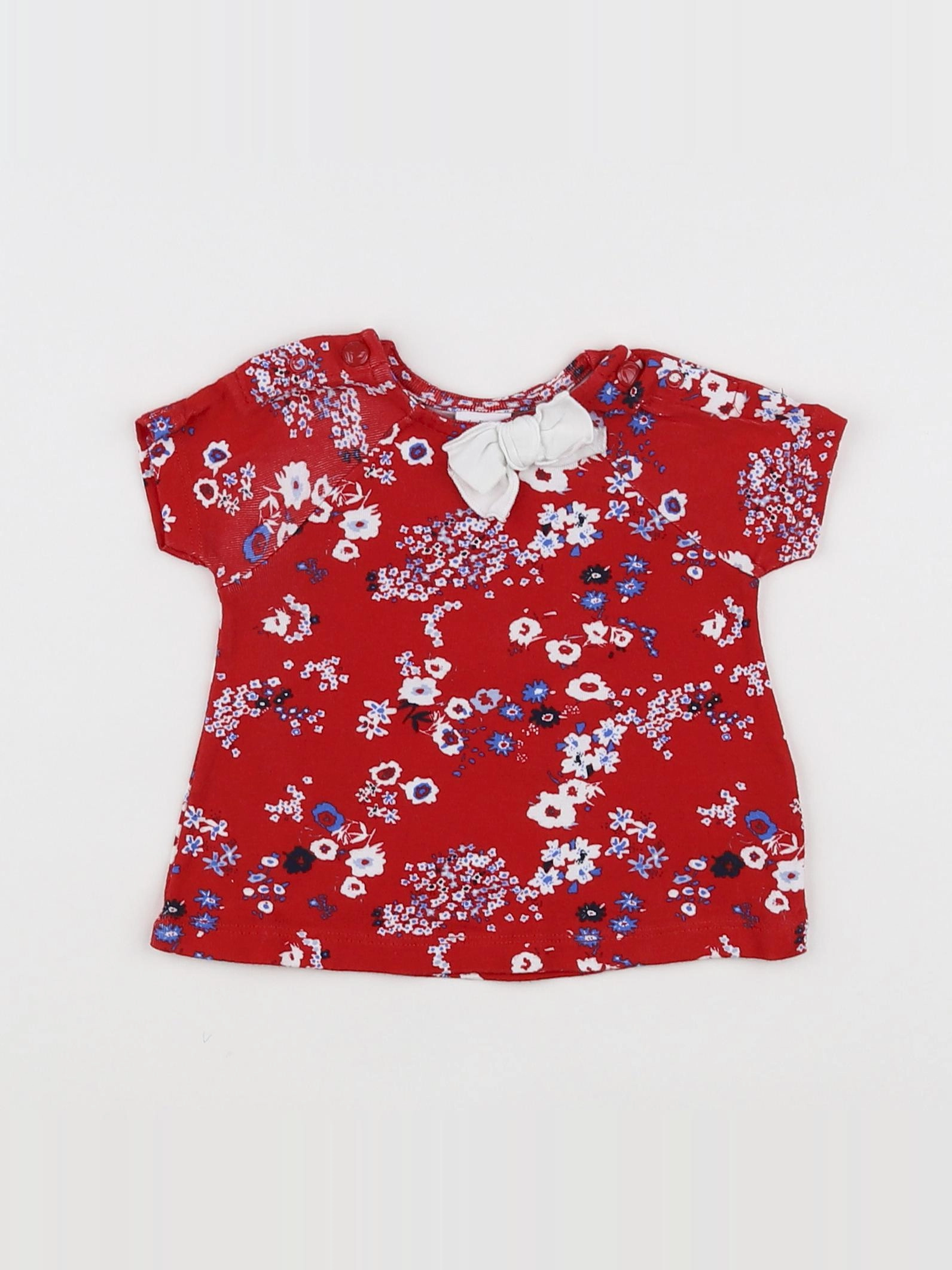 Petit Bateau - tee-shirt rouge - 6 mois