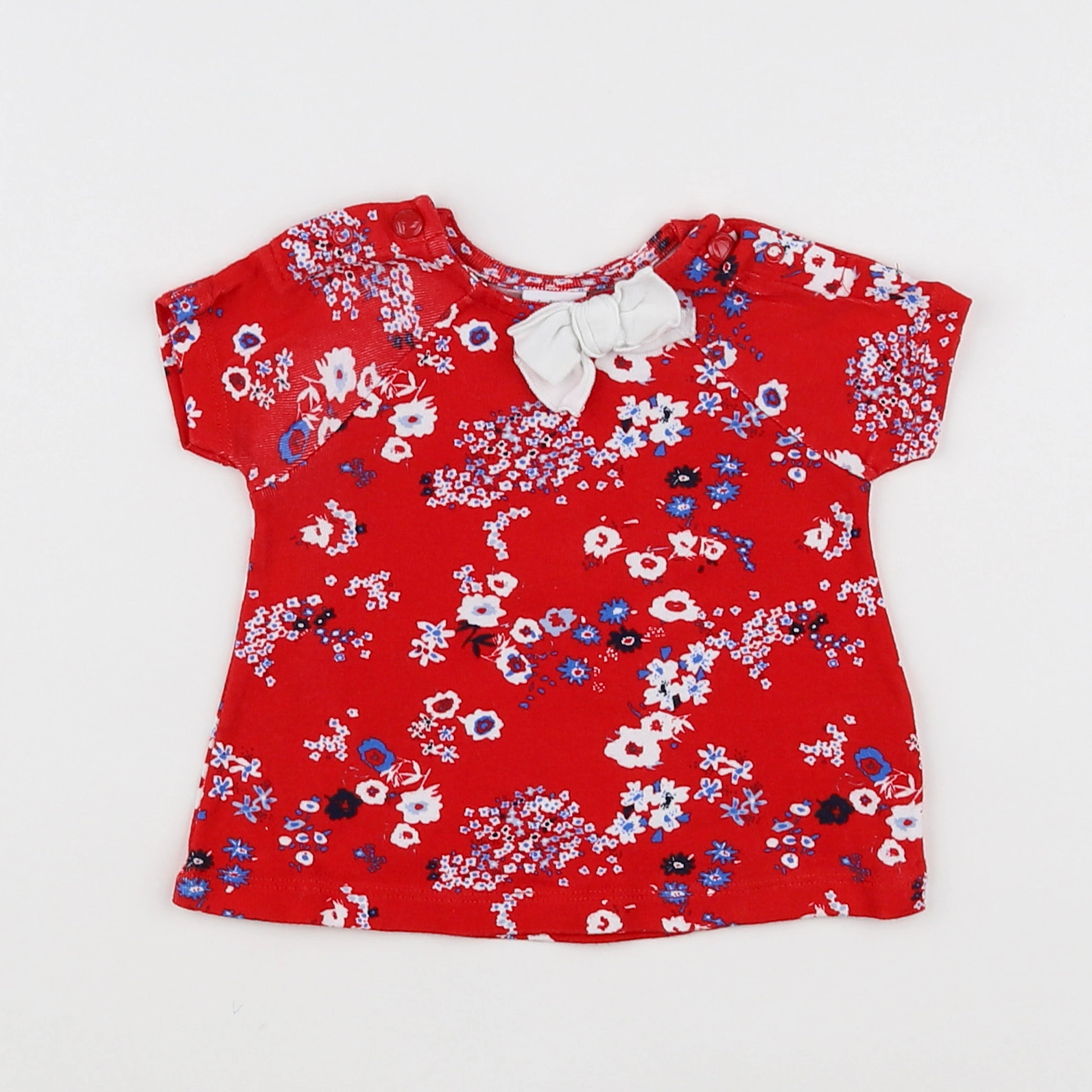 Petit Bateau - tee-shirt rouge - 6 mois