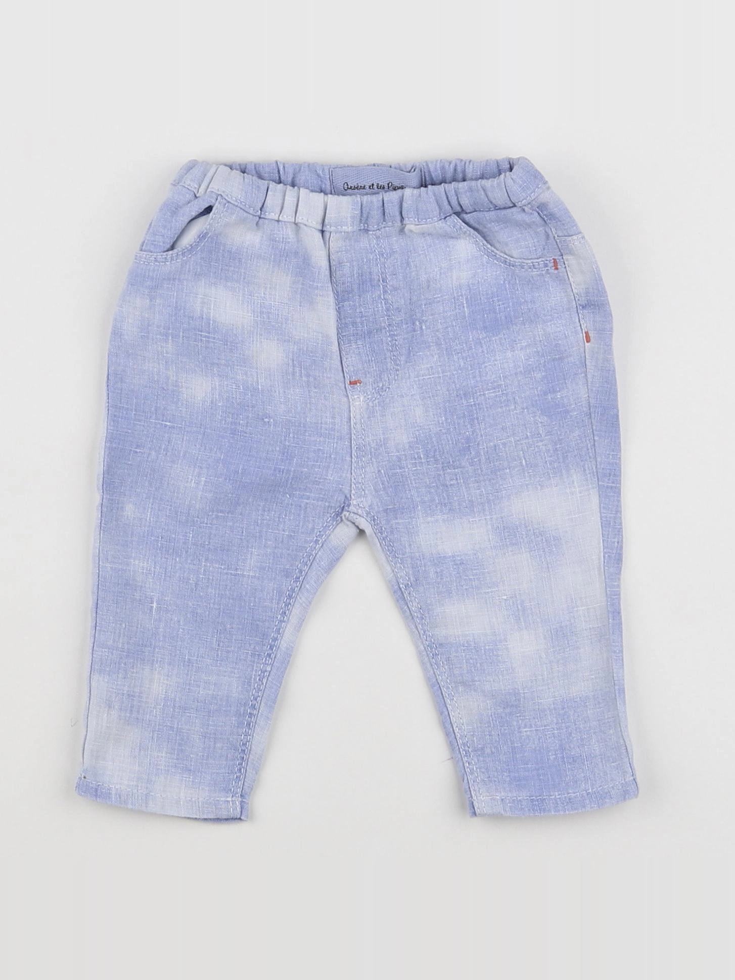 Arsène et les pipelettes - pantalon blanc, bleu - 6 mois