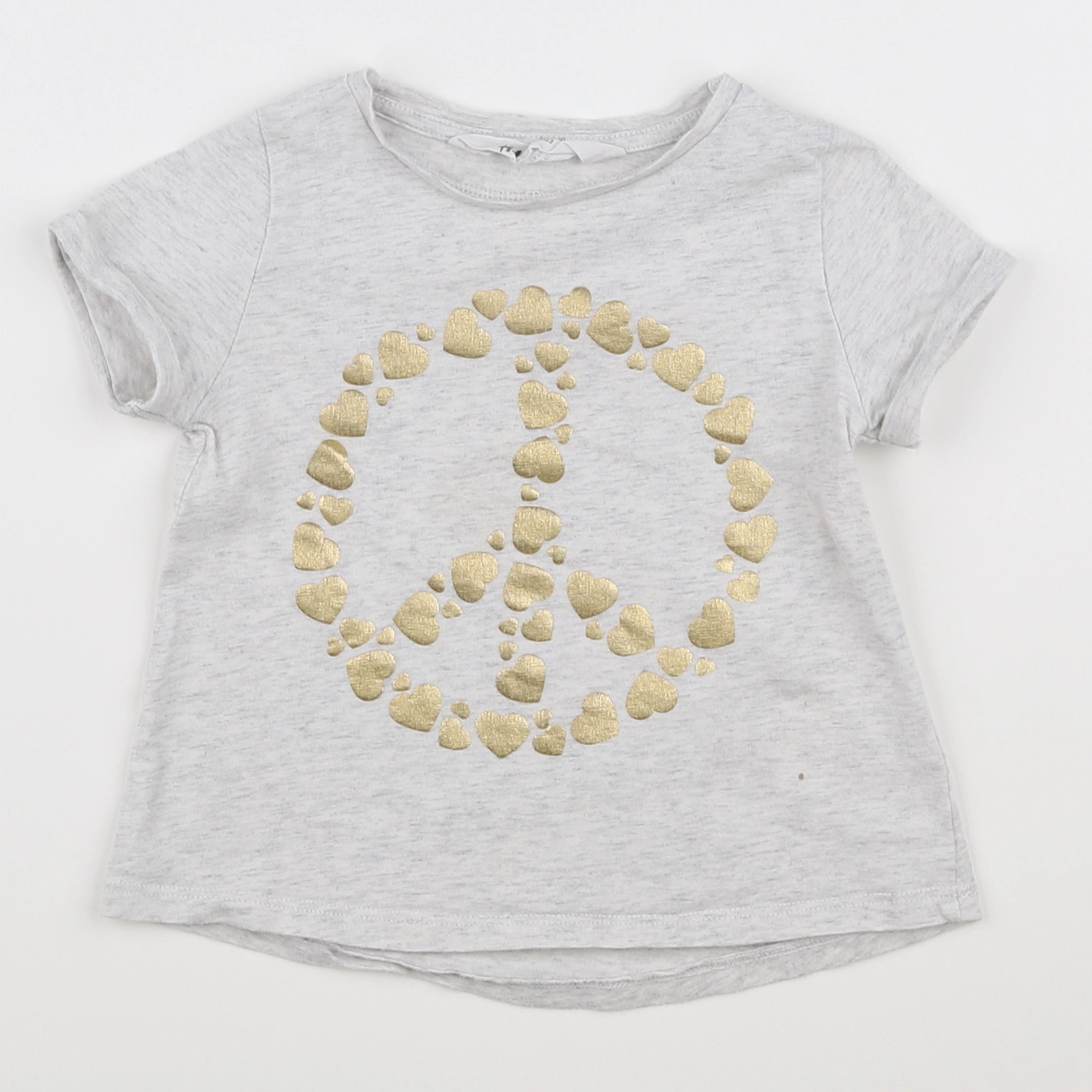 H&M - tee-shirt gris, or - 18 mois à 2 ans