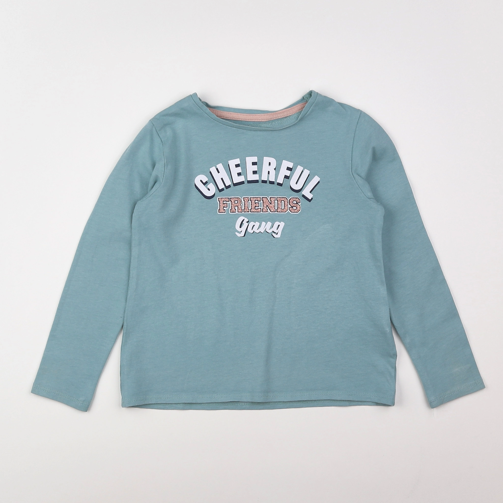 Vertbaudet - tee-shirt bleu - 5 ans