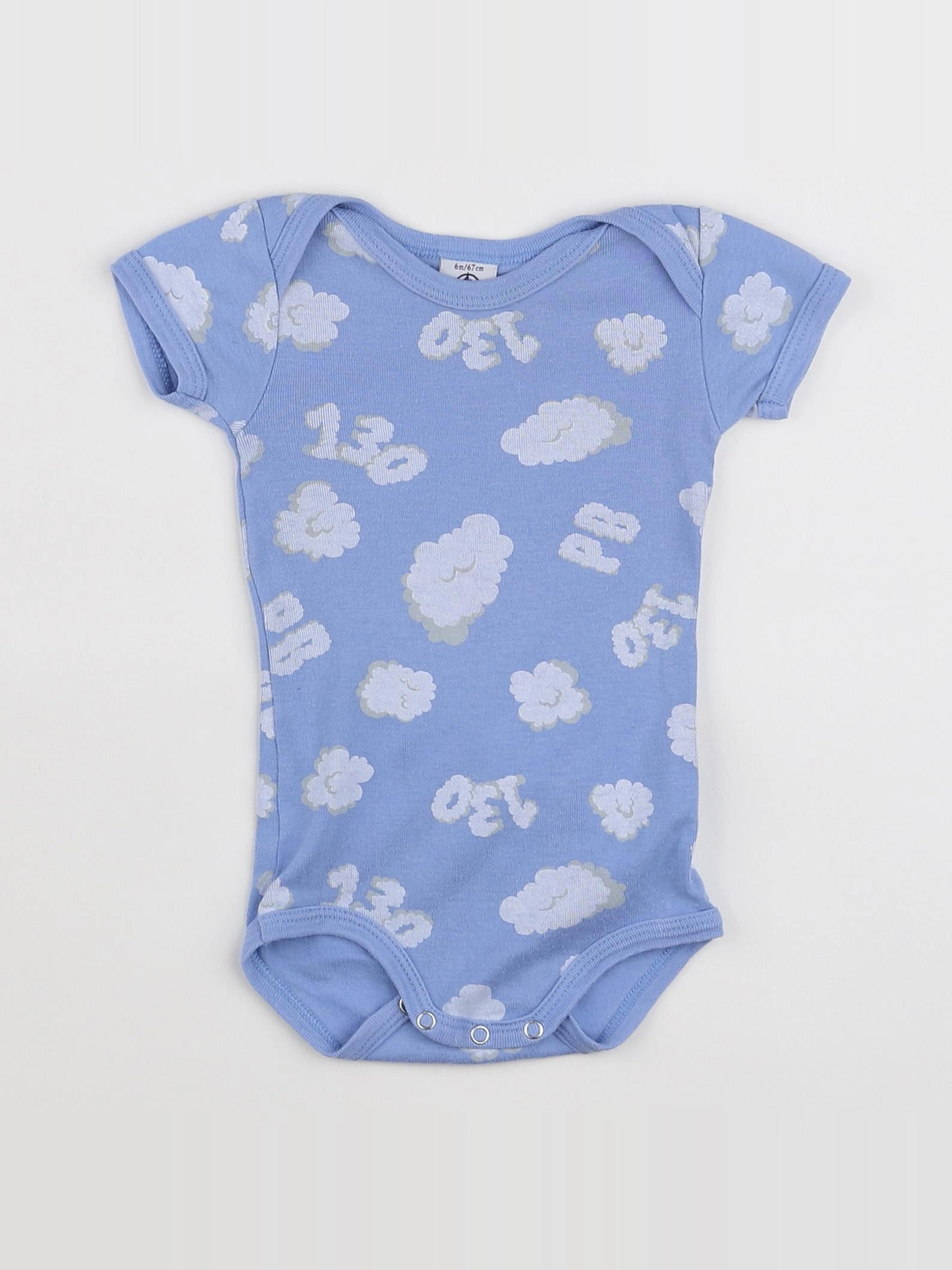 Petit Bateau - body bleu - 6 mois
