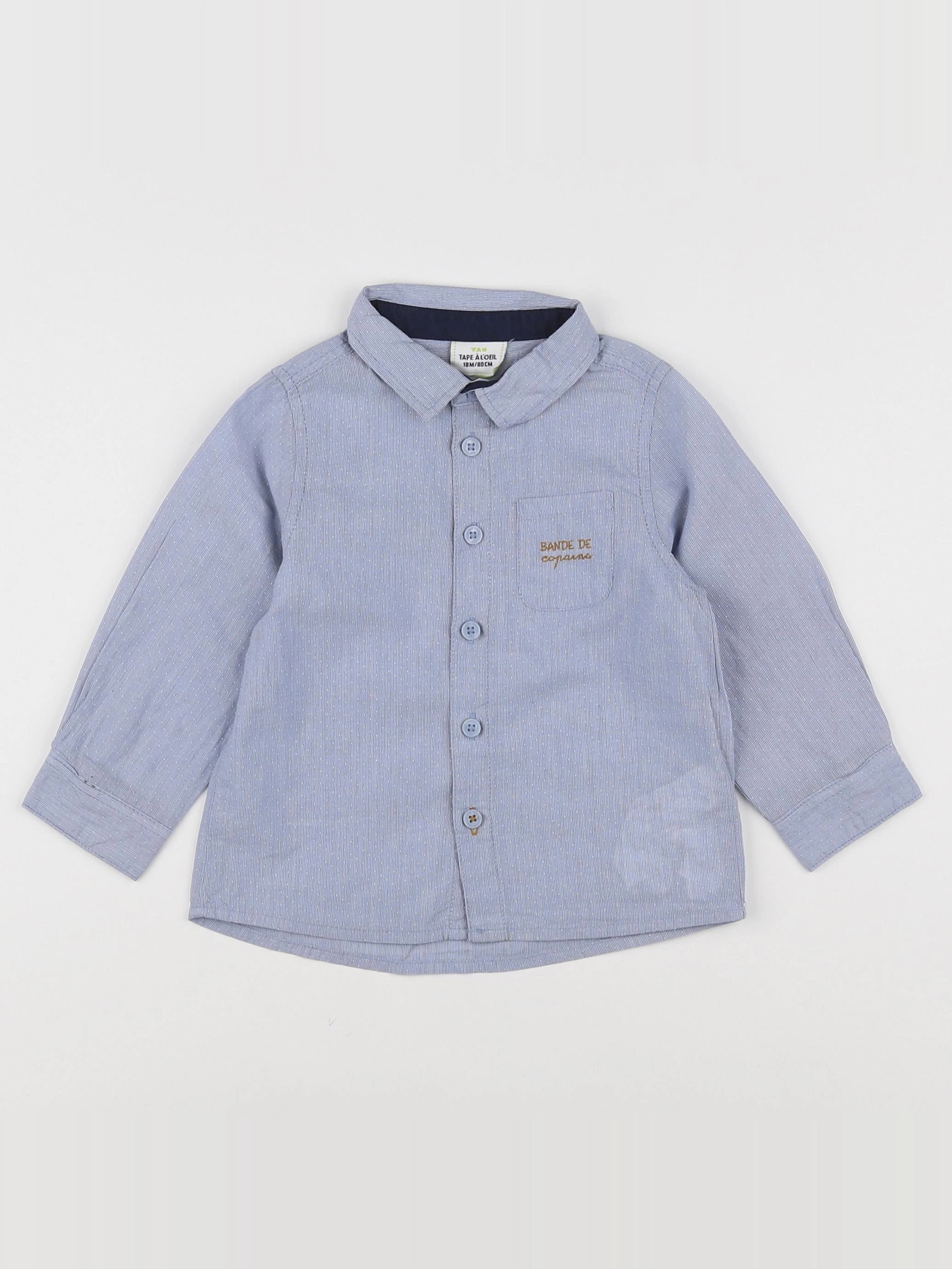 Tape à l'oeil - chemise bleu - 18 mois