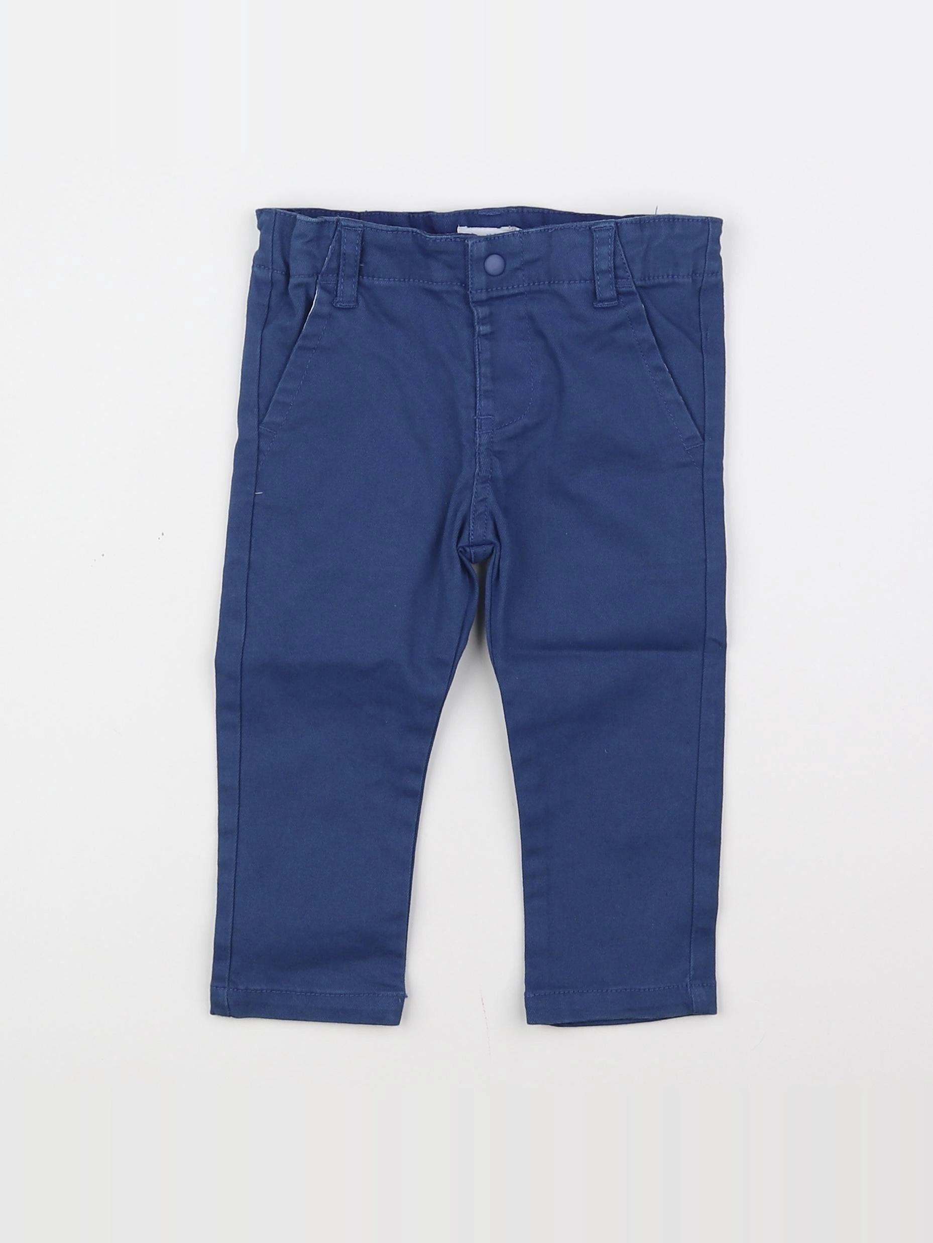 Boutchou - pantalon bleu (état neuf) - 9 mois
