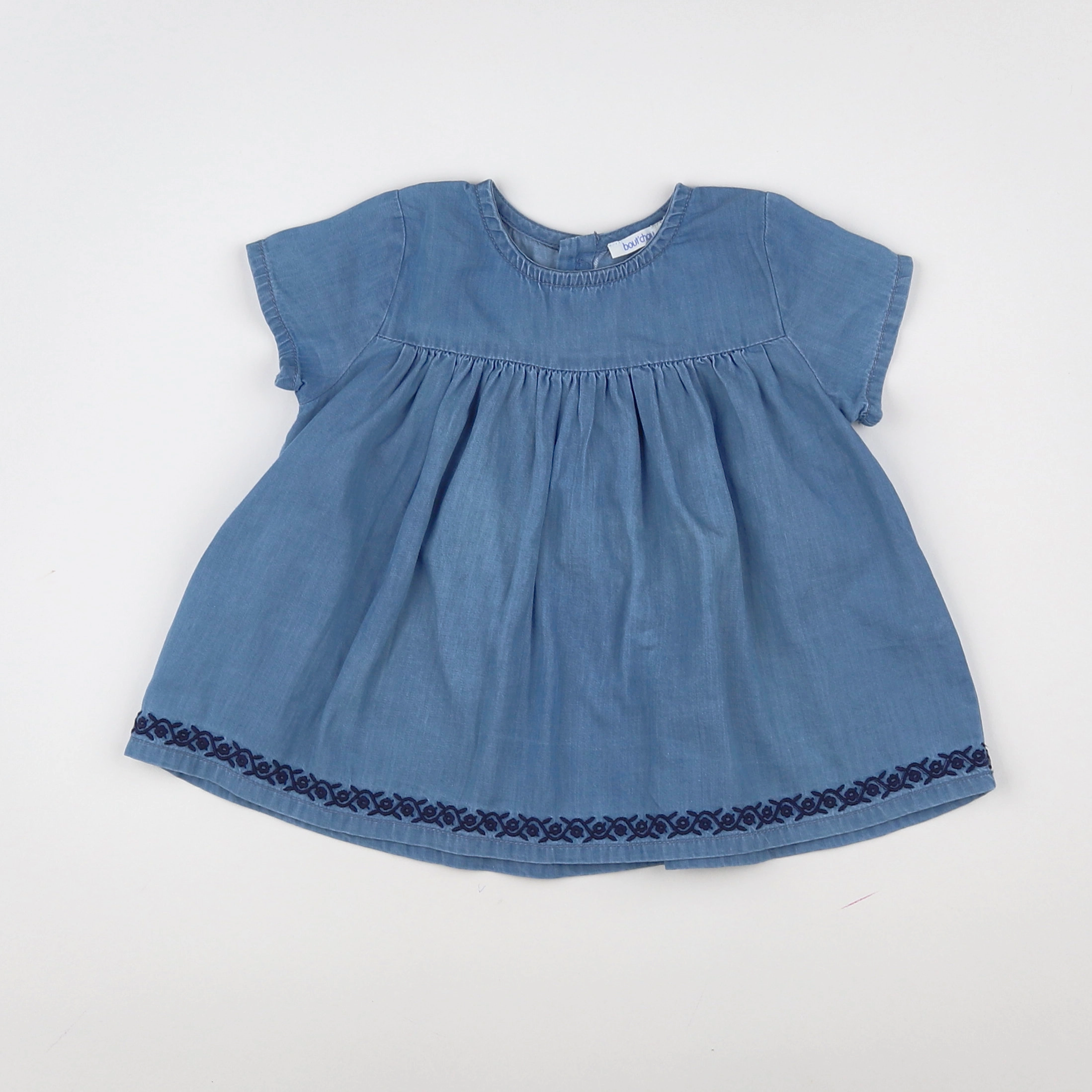 Boutchou - blouse bleu - 12 mois